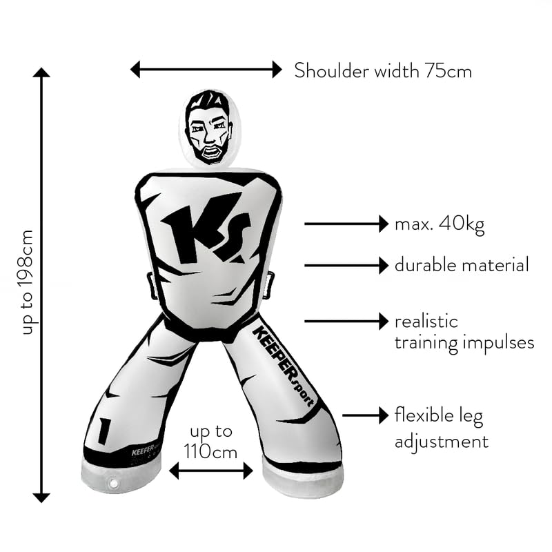 keepersport-keeperdummy-pro-198-cm-trainingsdummy-schwarz-zweibeinig image 2