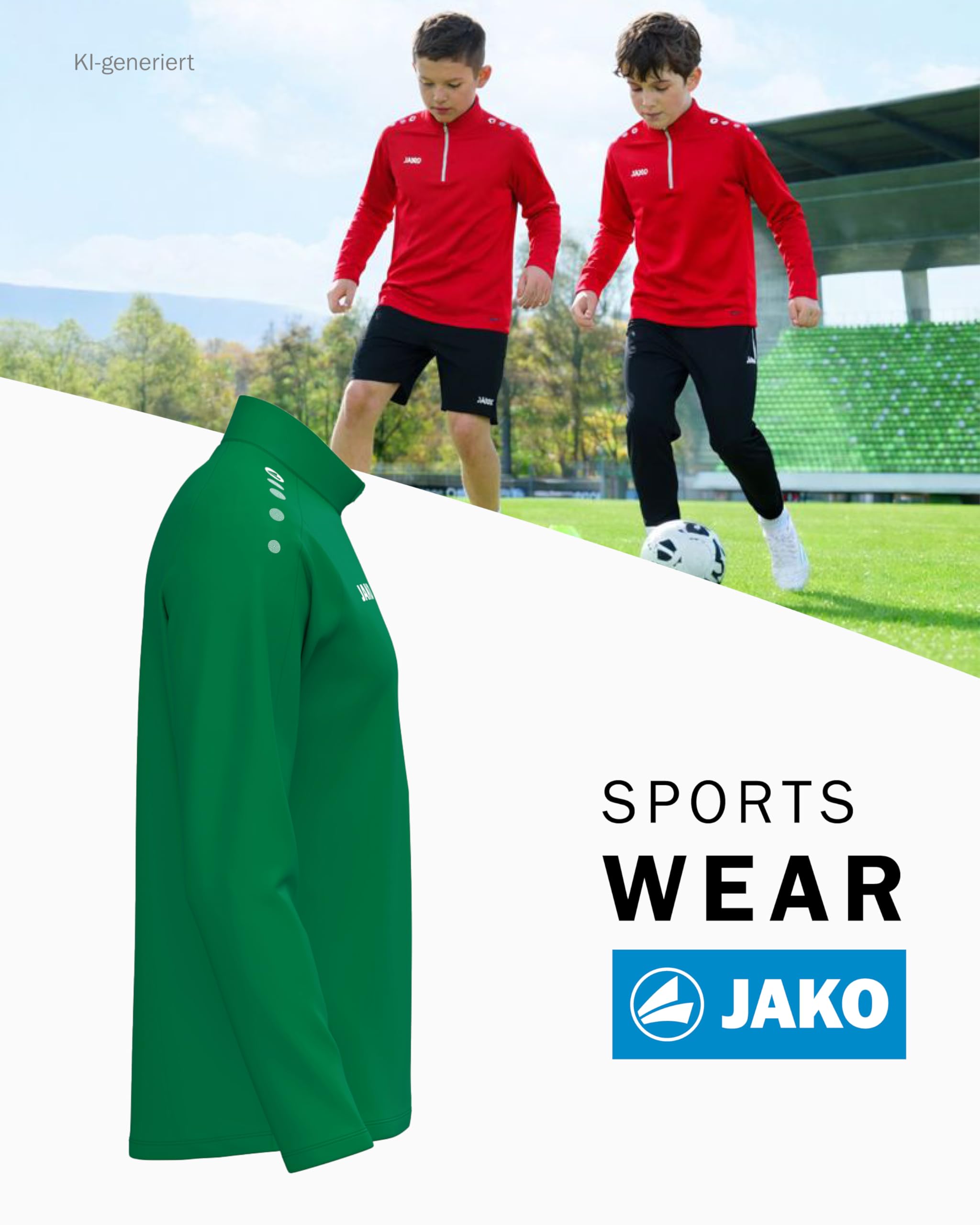 jako-one-ziptop-kinder-sweatshirt-schwarz-128 image 3