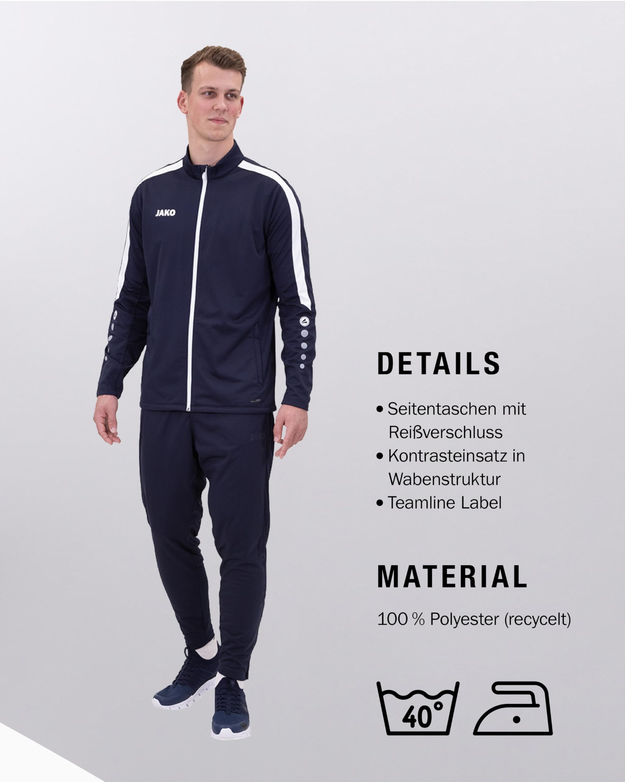 jako-power-trainingsjacke-kinder-marine-polyester image 5