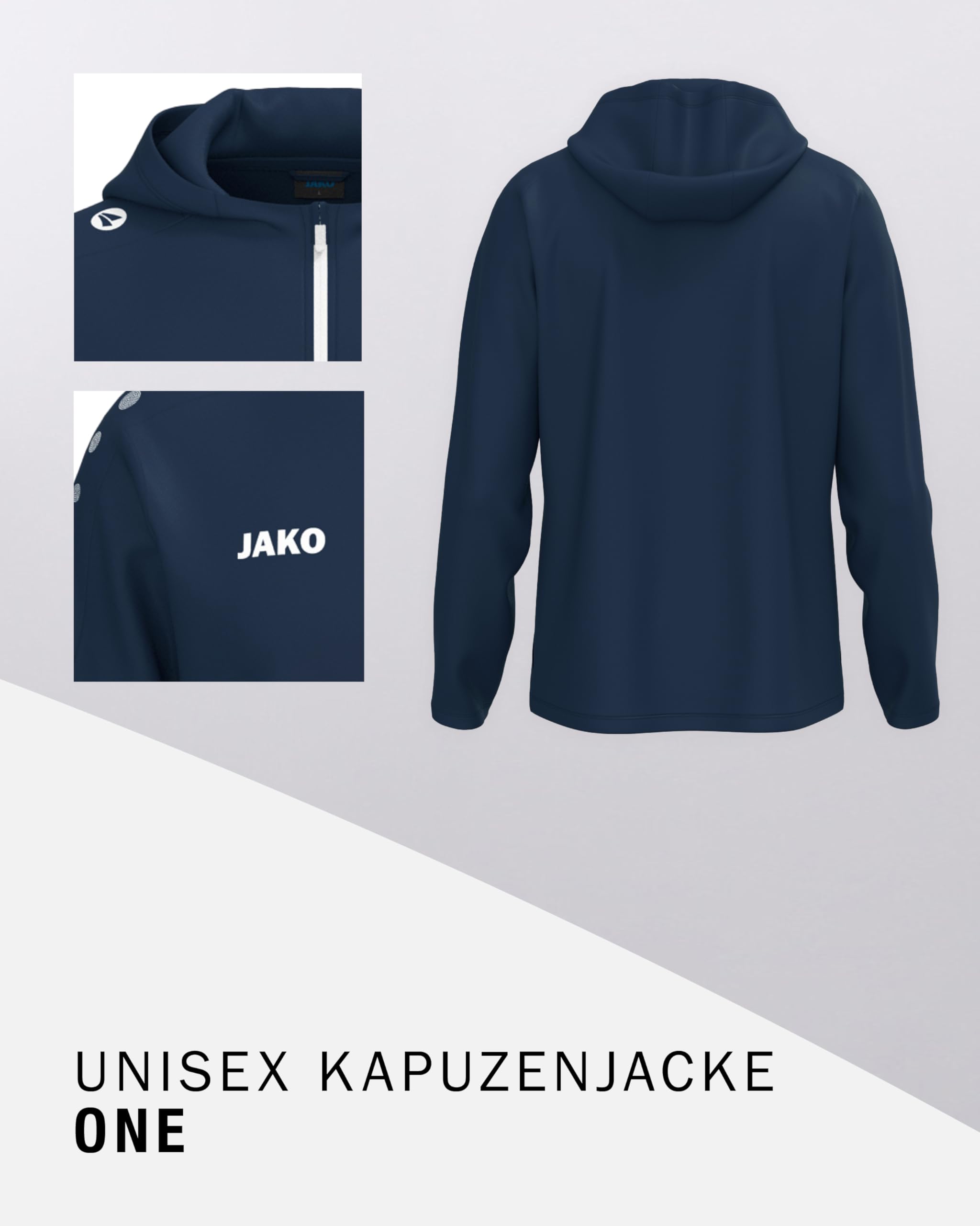 jako-one-kapuzenjacke-herren-xl-blau-micro-fleece image 4
