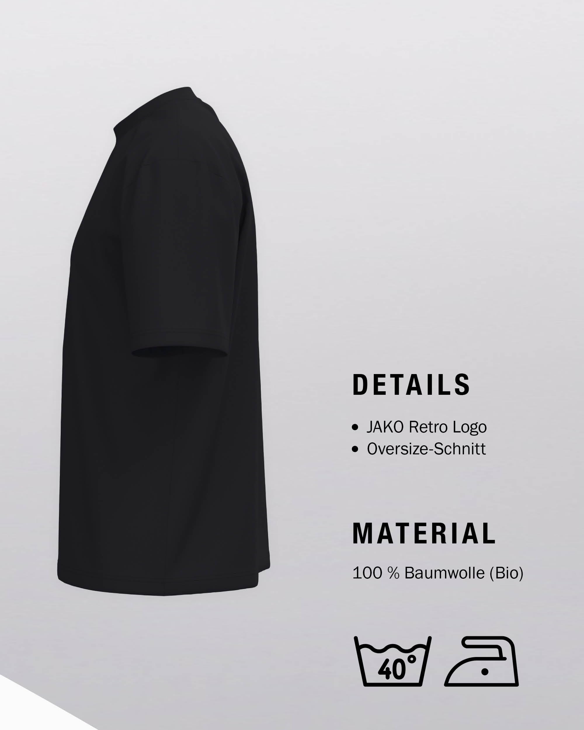 jako-wardrobe-t-shirt-unisex-schwarz-bio-baumwolle image 4