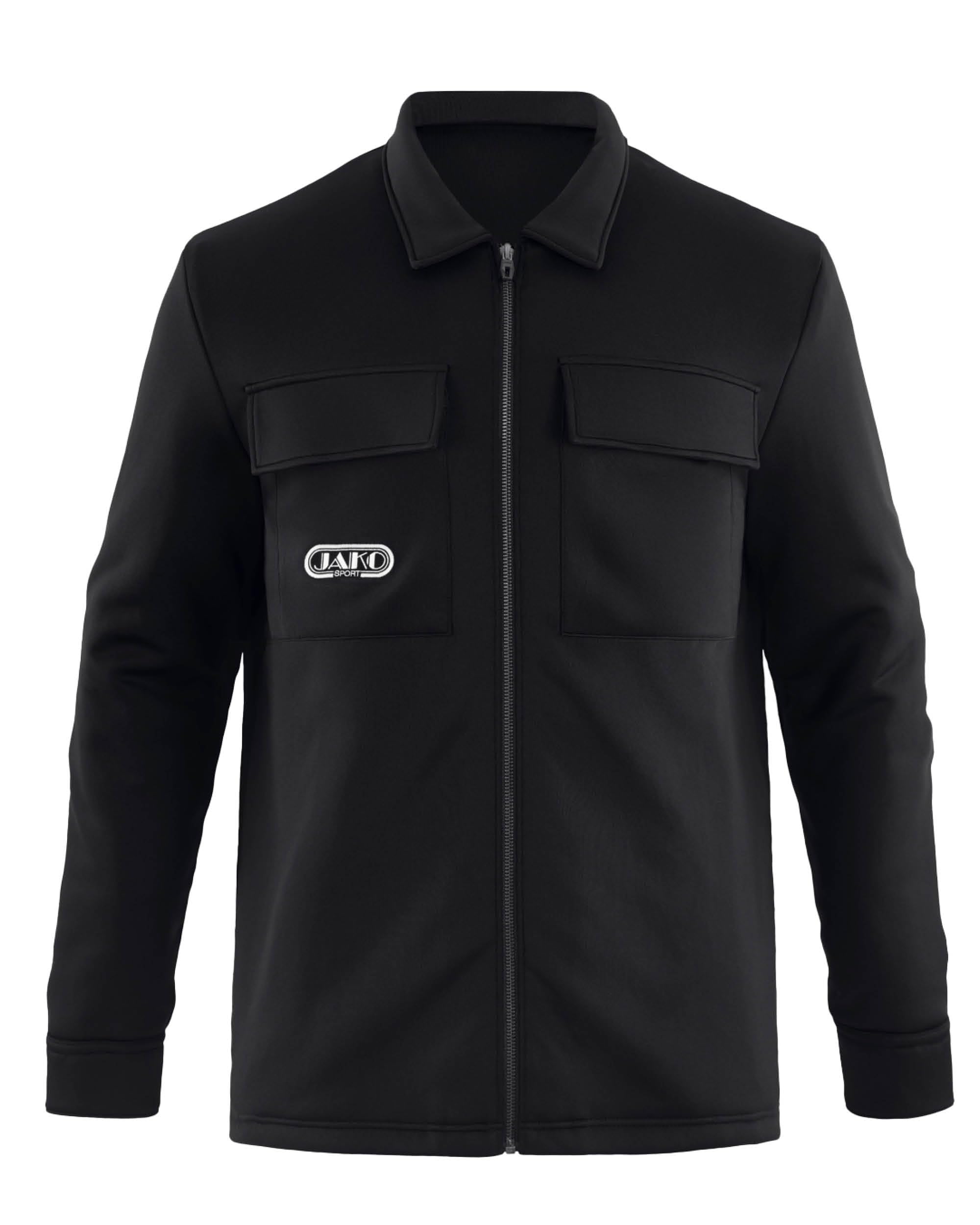 jako-wardrobe-hemdjacke-oversize-schwarz-wattiert-retro-polyester image 1