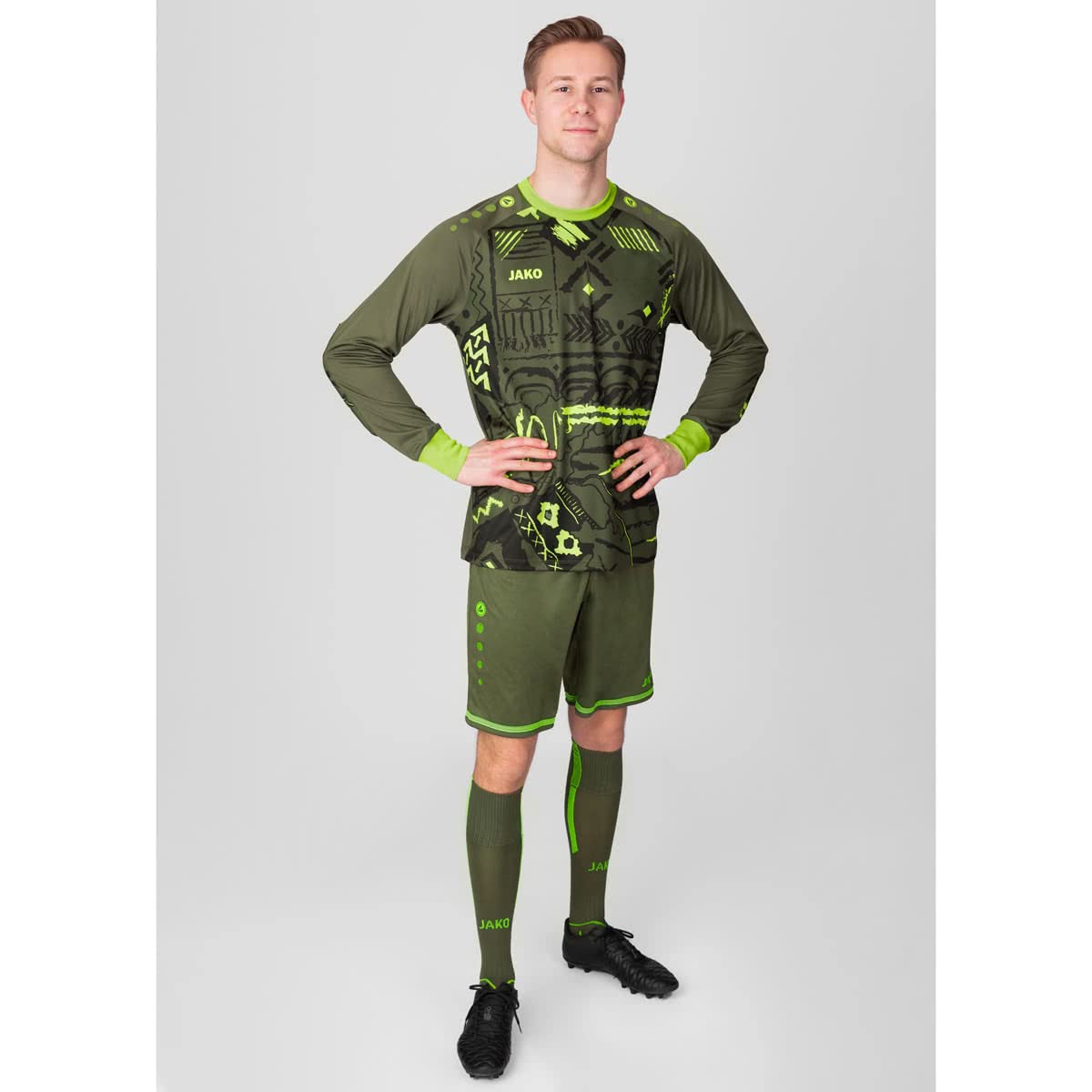jako-tropicana-torwarttrikot-khaki-neongr-n-xl image 6