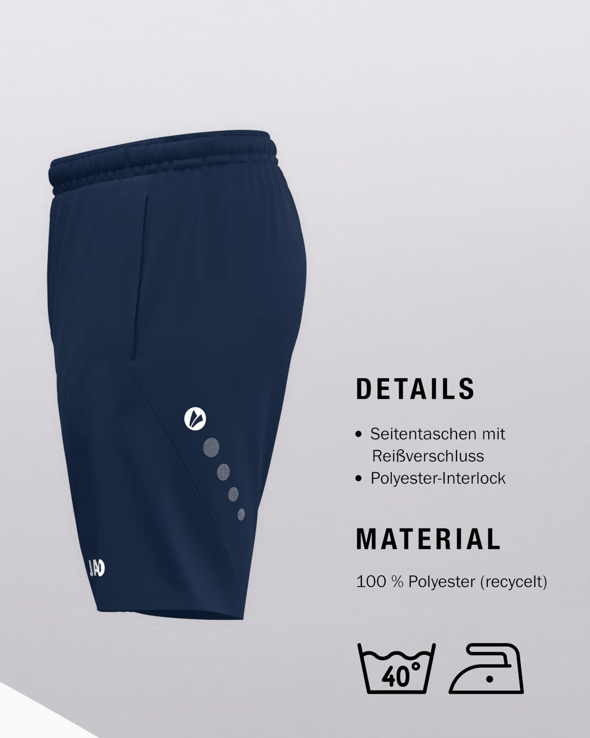 jako-dynamic-freizeit-short-kinder-gr-128-marine image 5