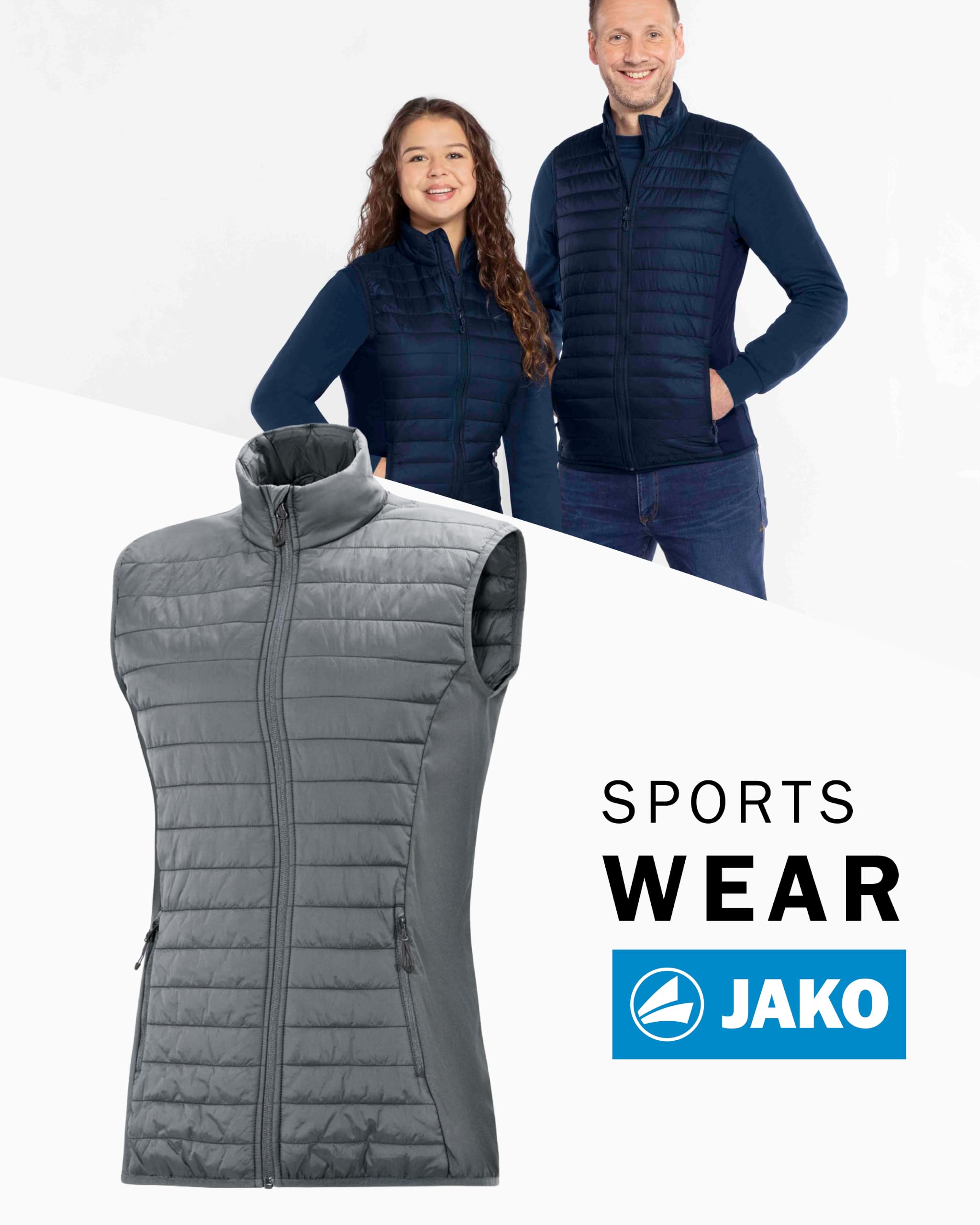 jako-base-steppweste-damen-38-blau-winddicht image 3
