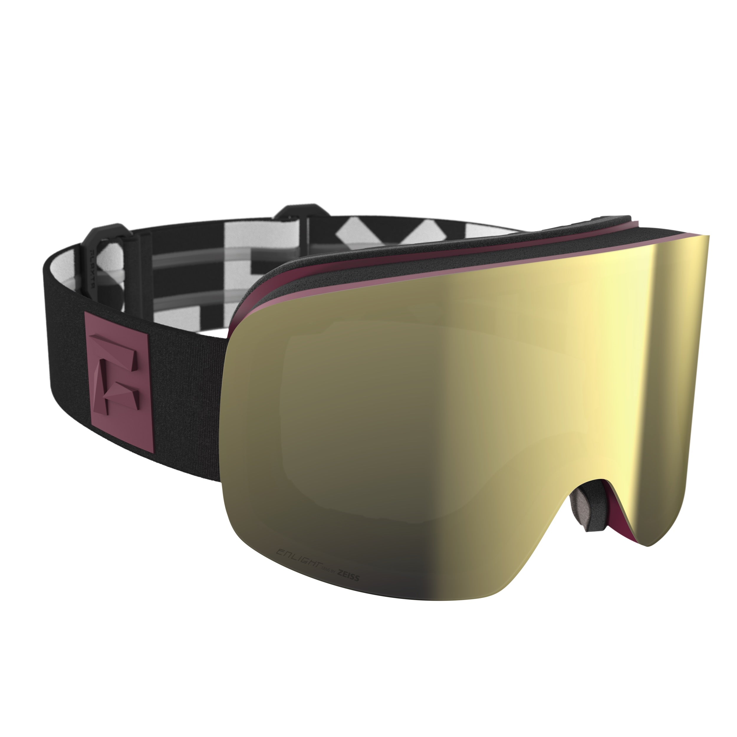 flaxta-prime-skibrille-black-gold-mirror-zylindrisch image 4