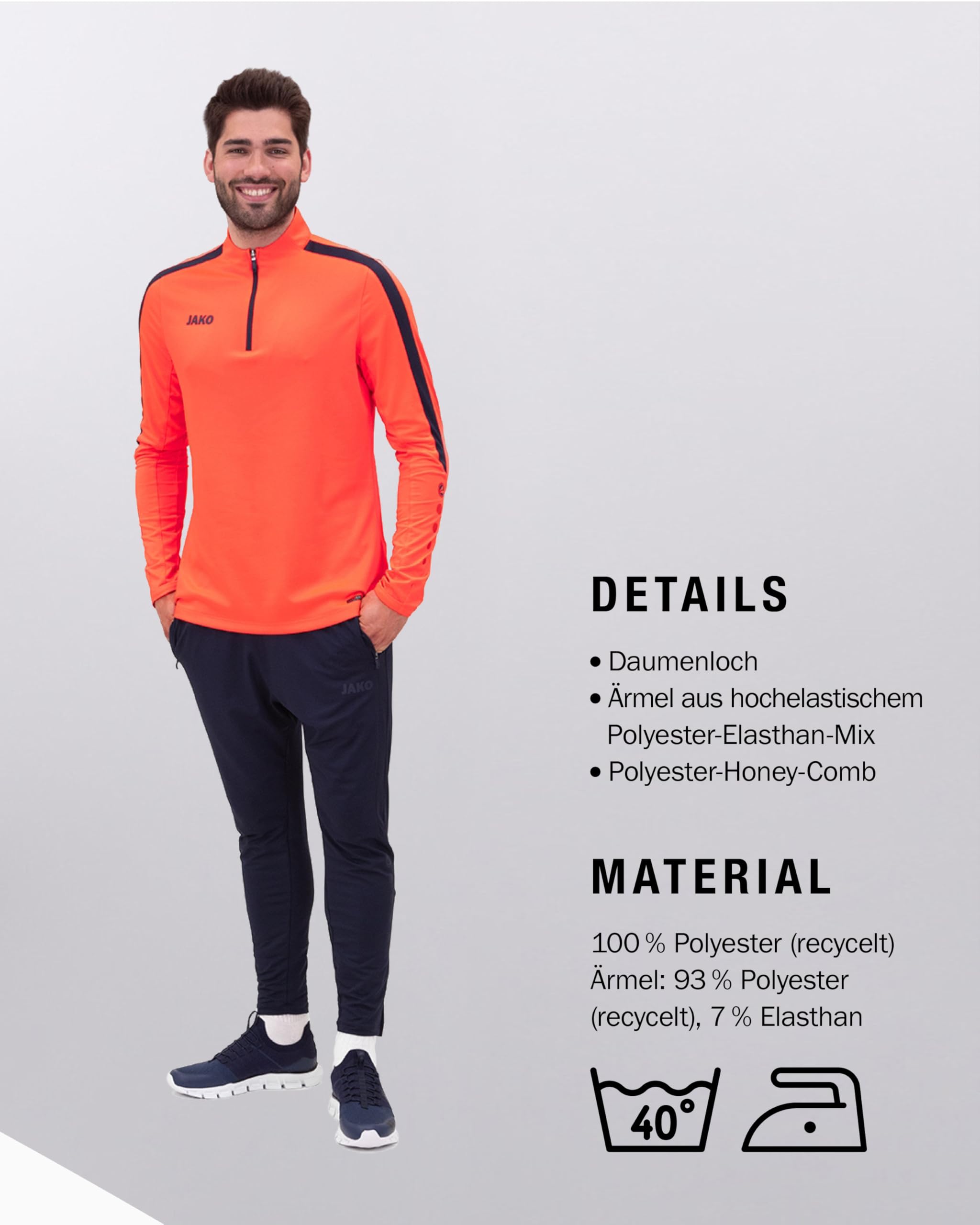 jako-power-sweatshirt-kinder-ziptop-daumenloch image 5