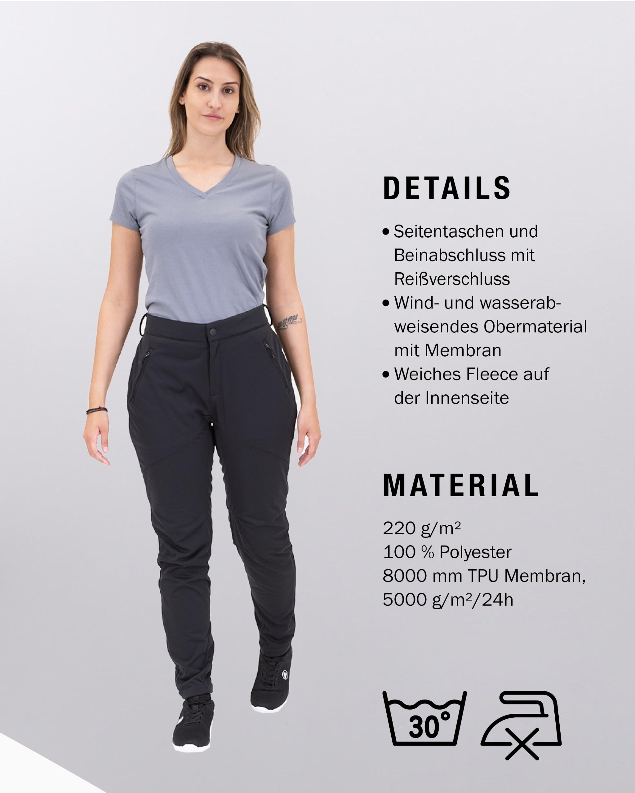 jako-base-softshellhose-damen-34-schwarz-fleece image 4