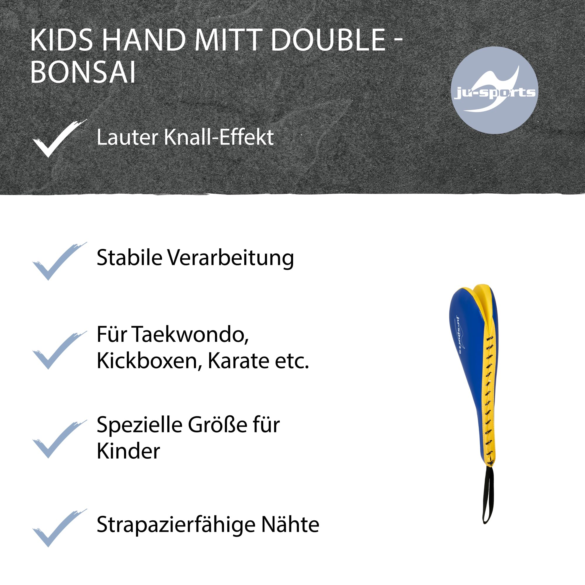ju-sports-double-hand-mitt-kids-pratze-37cm-gelb-blau image 5