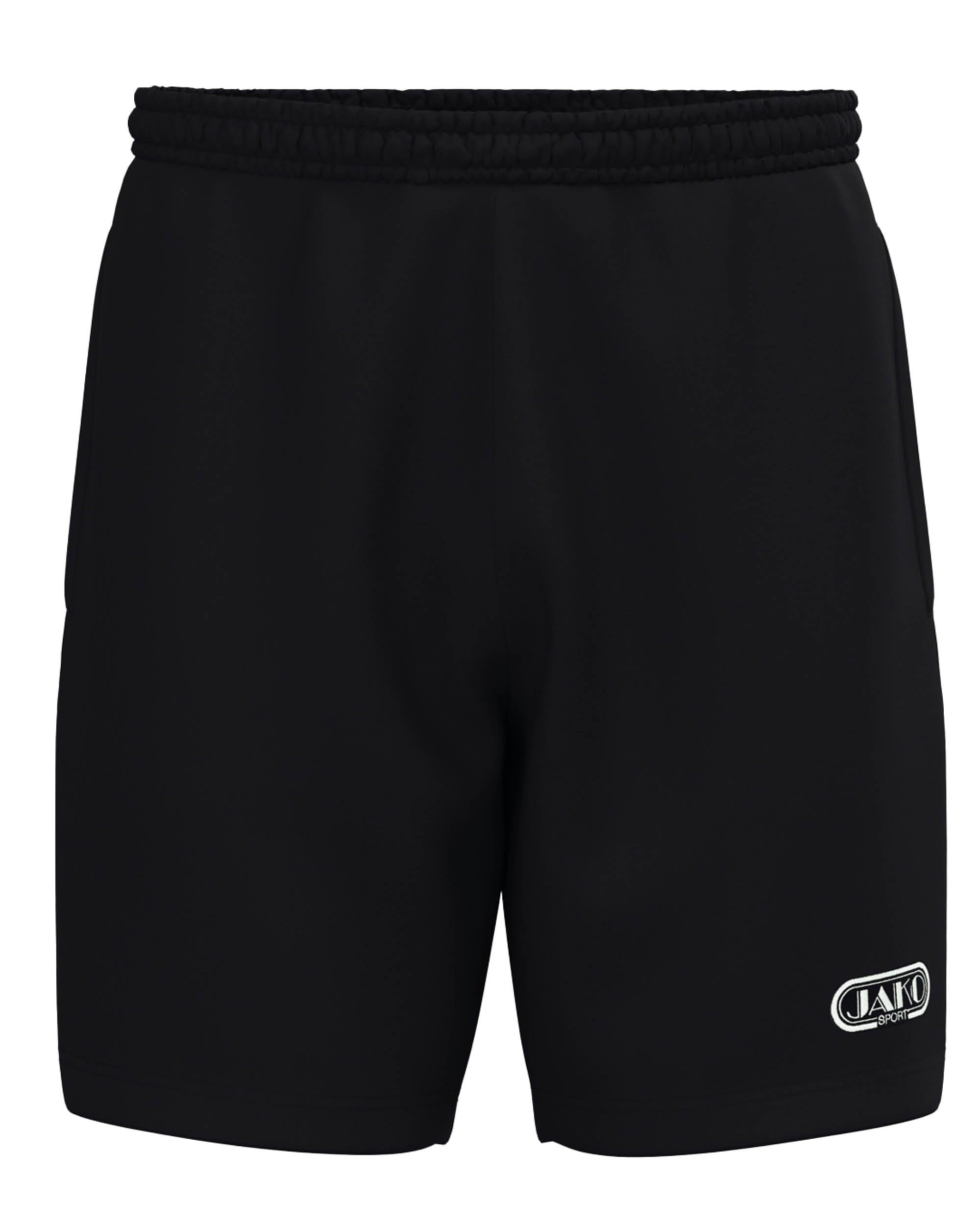 jako-wardrobe-shorts-unisex-sportshorts-schwarz-retro-polyester image 8