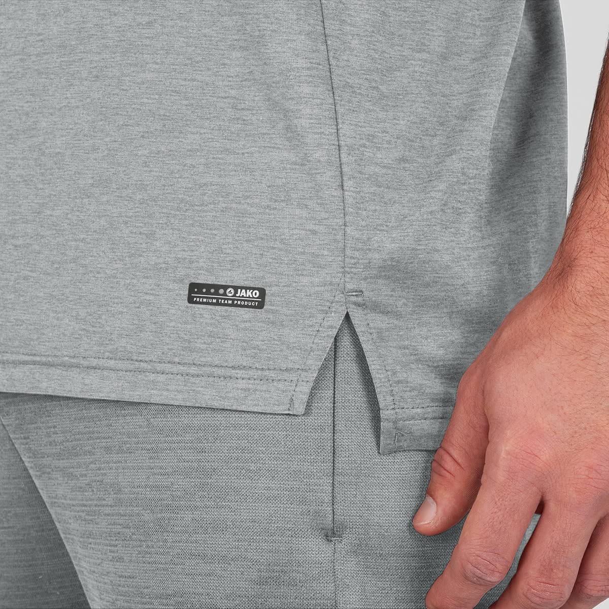 jako-challenge-polo-herren-schwarz-meliert-casual-look image 7