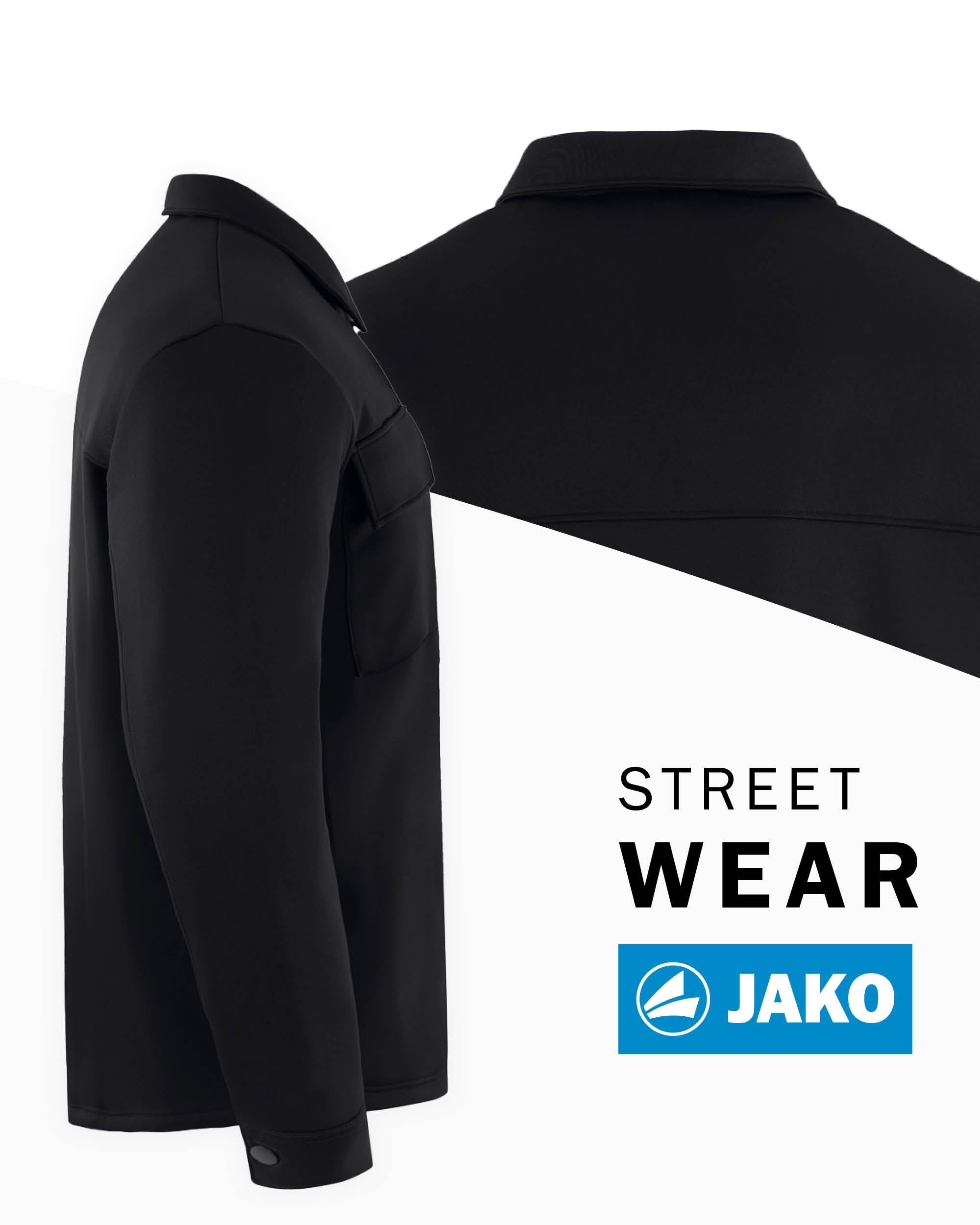jako-wardrobe-hemdjacke-oversize-schwarz-wattiert-retro-polyester image 2