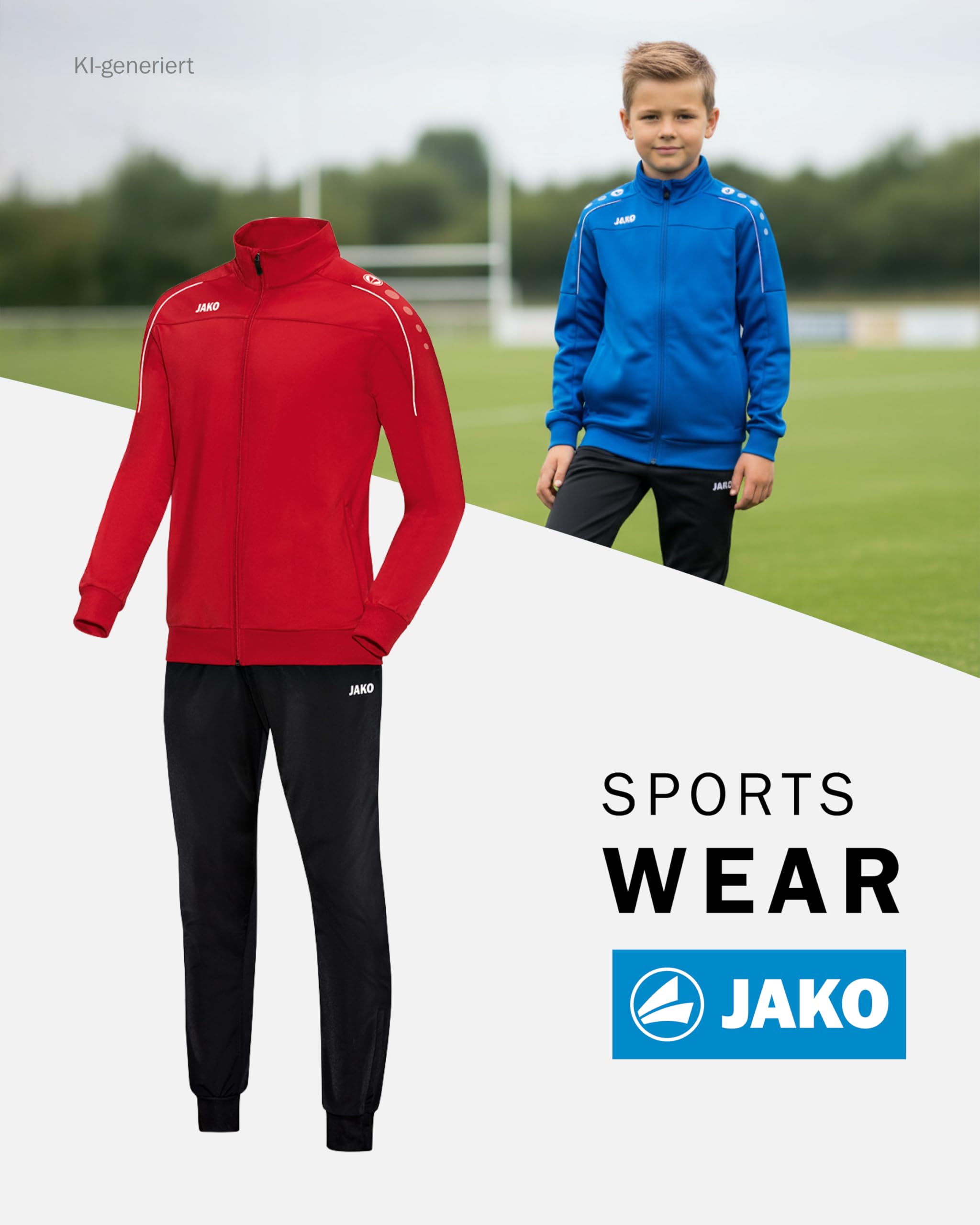 jako-classico-trainingsanzug-kinder-marine-polyester image 2