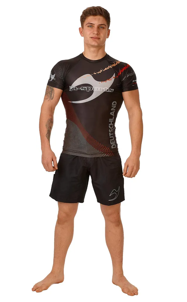 ju-sports-rashguard-pro-c18-germany-kurzarm-schwarz image 1