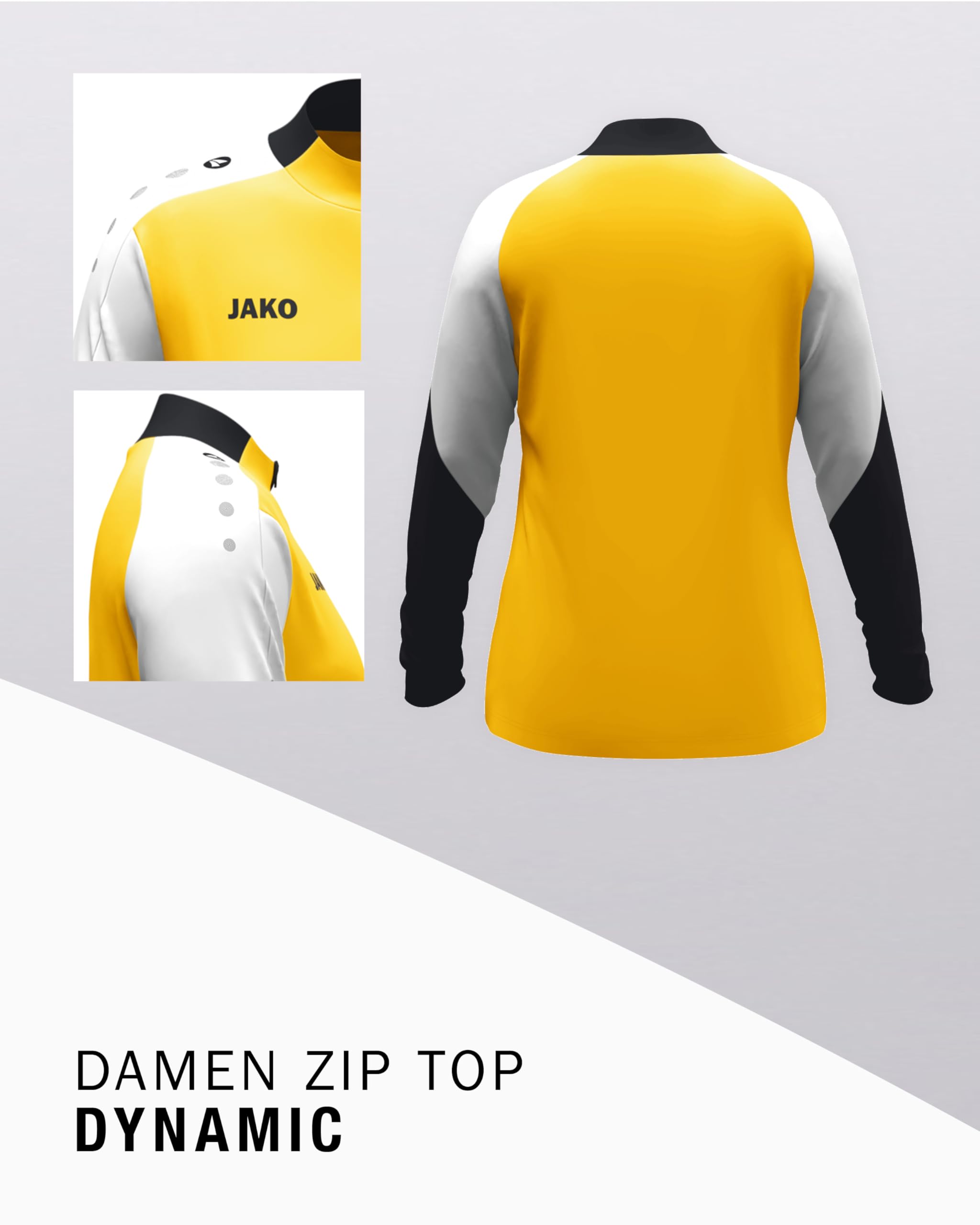 jako-dynamic-ziptop-damen-s-gelb-wei-recycelt image 4