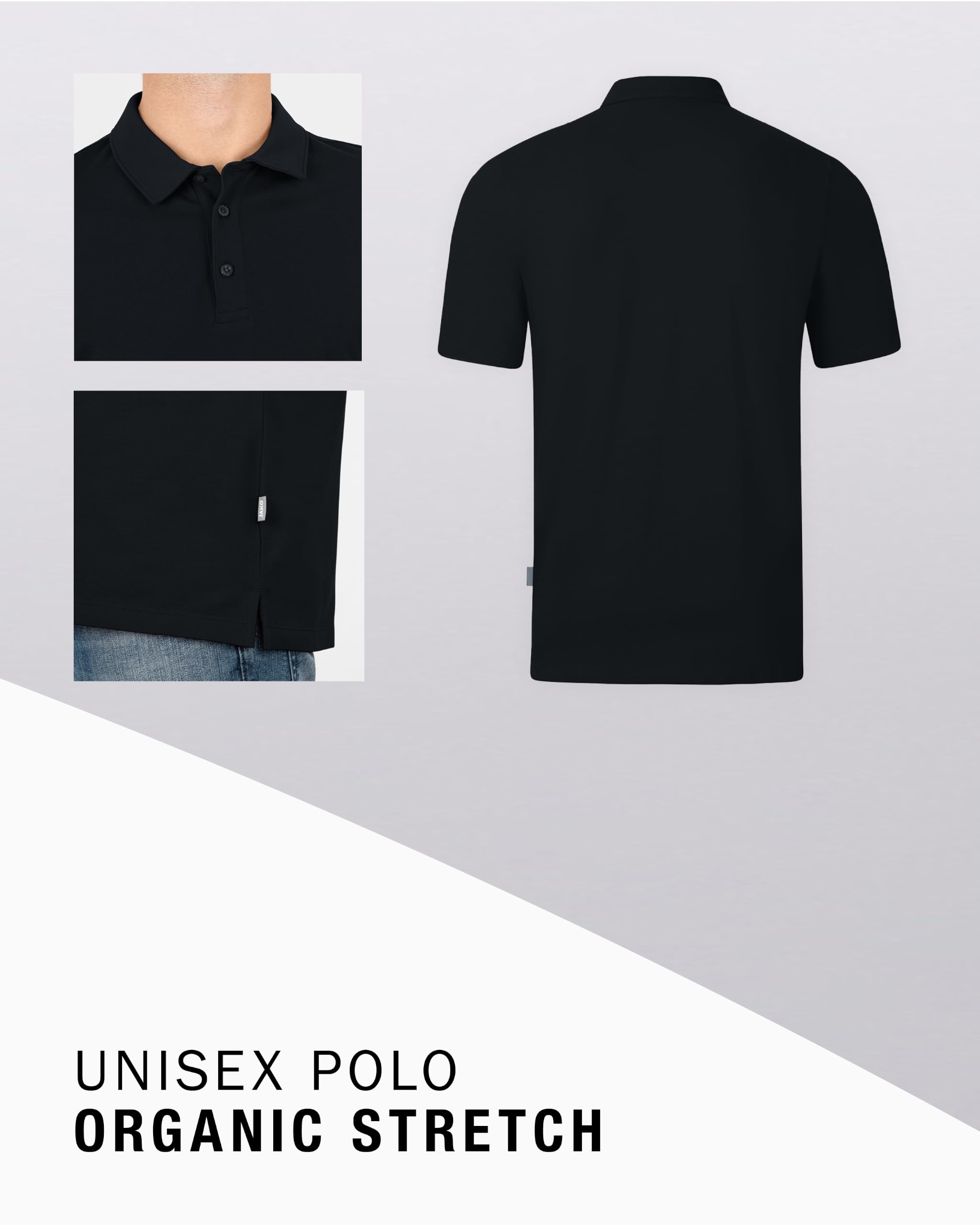 jako-base-organic-polo-stretch-herren-schwarz-m image 4
