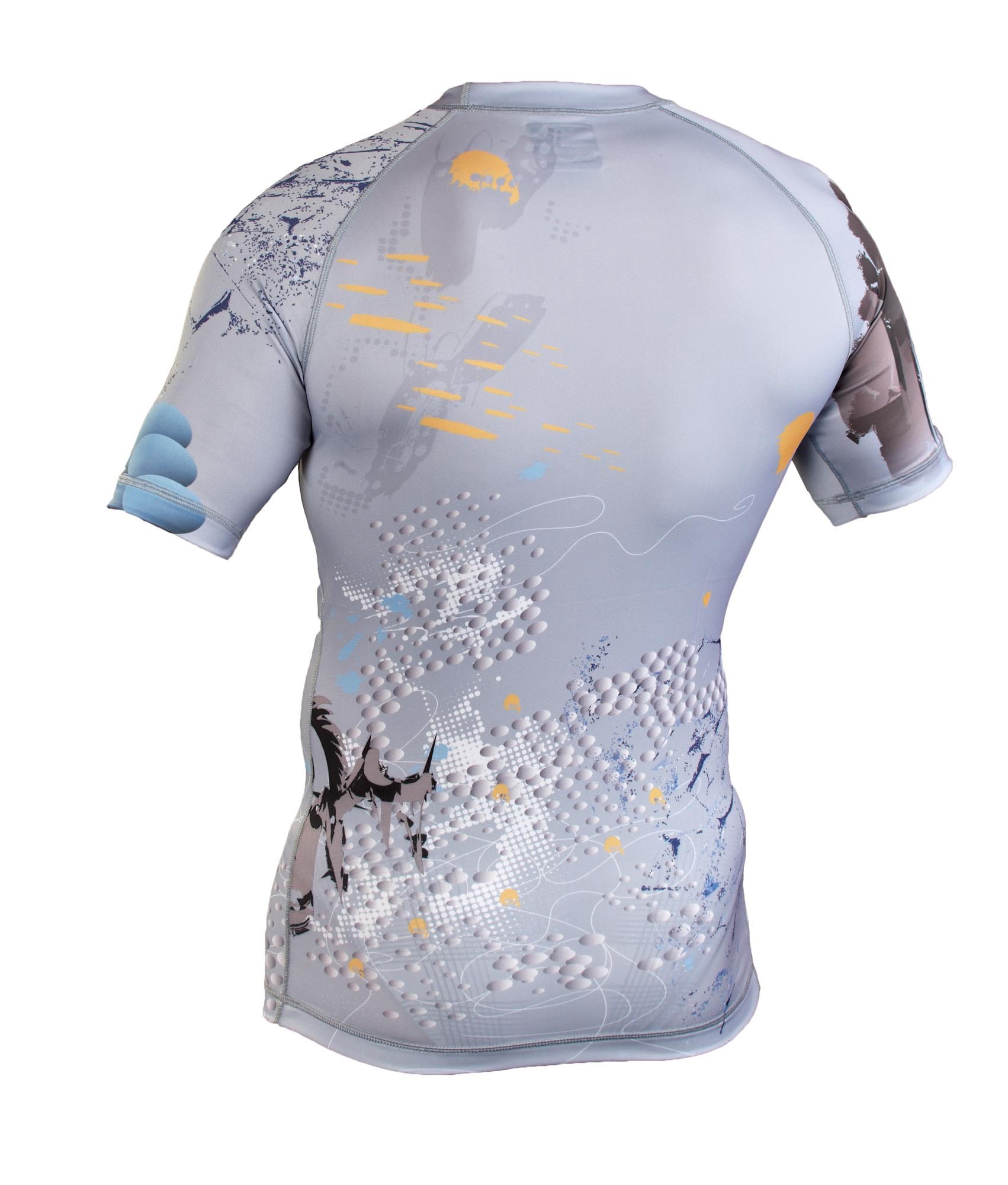 ju-sports-design-c13-rashguard-ss-grau-kurzarm-mma-shirt image 2