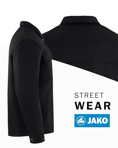 jako-wardrobe-hemdjacke-oversize-schwarz-wattiert-retro-polyester image 8