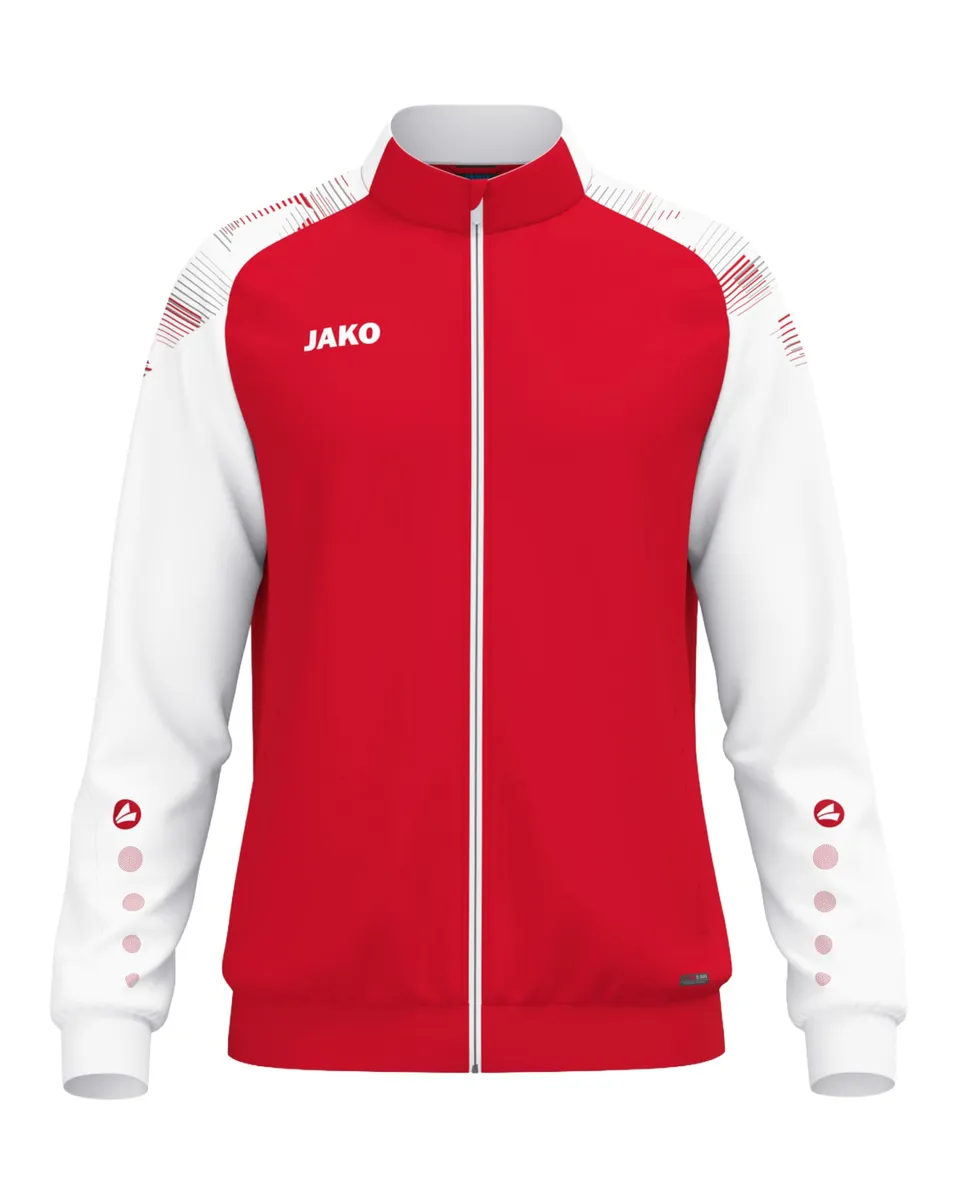jako-sonic-trainingsjacke-rot-wei-m-recyceltes-polyester image 1