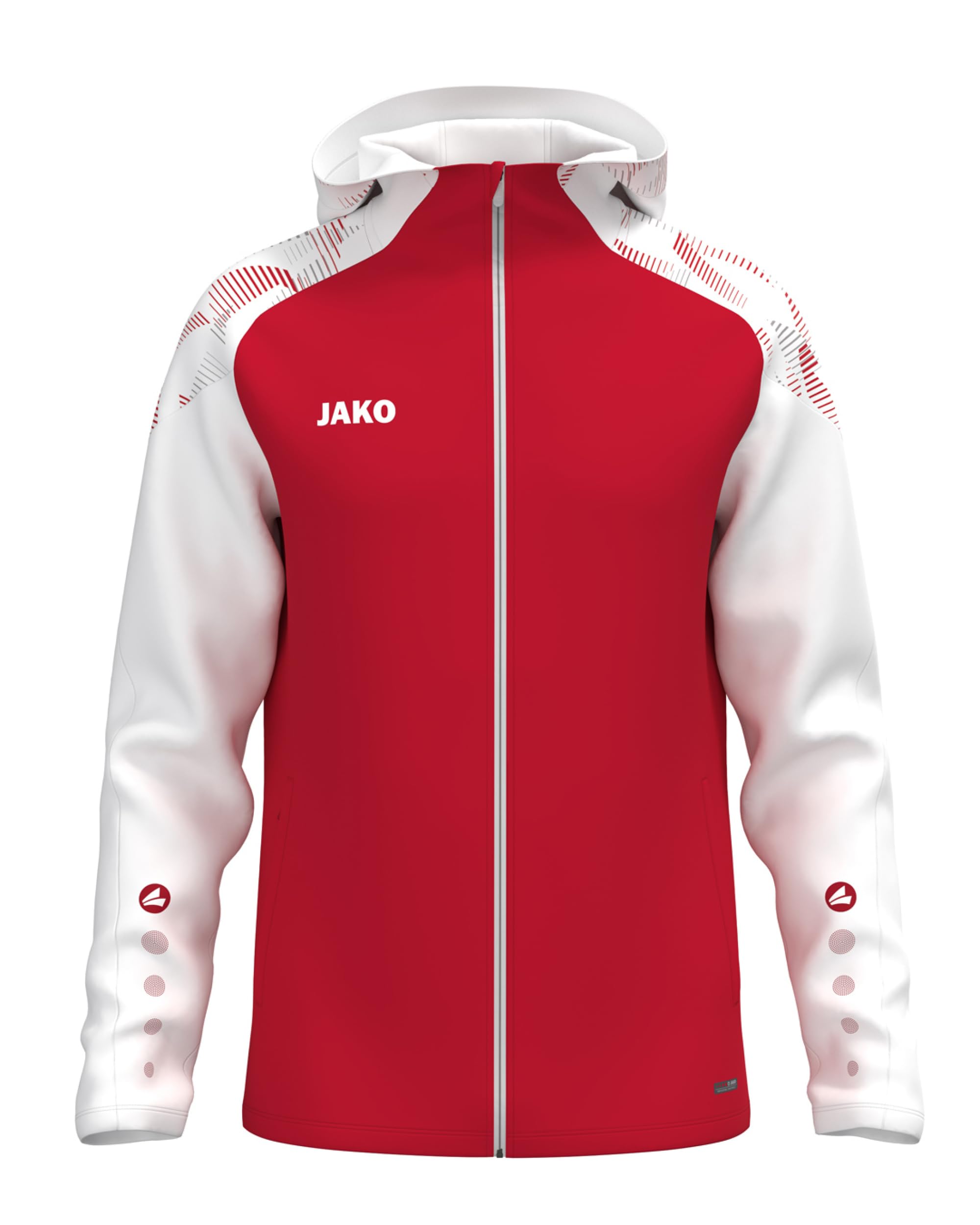 jako-sonic-kapuzenjacke-damen-schwarz-rot-micro-fleece image 1