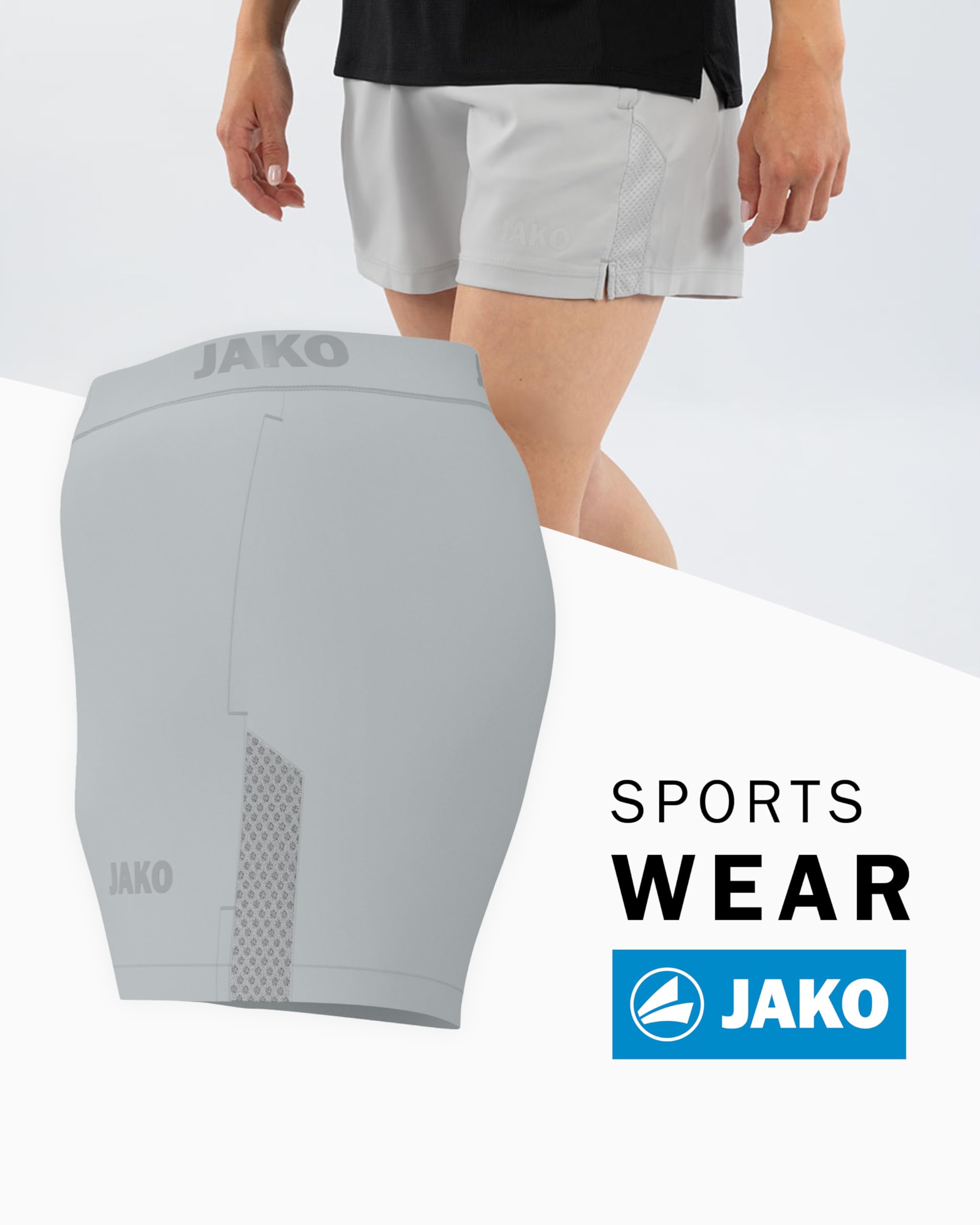 jako-power-laufshort-herren-hellgrau-keep-dry image 3
