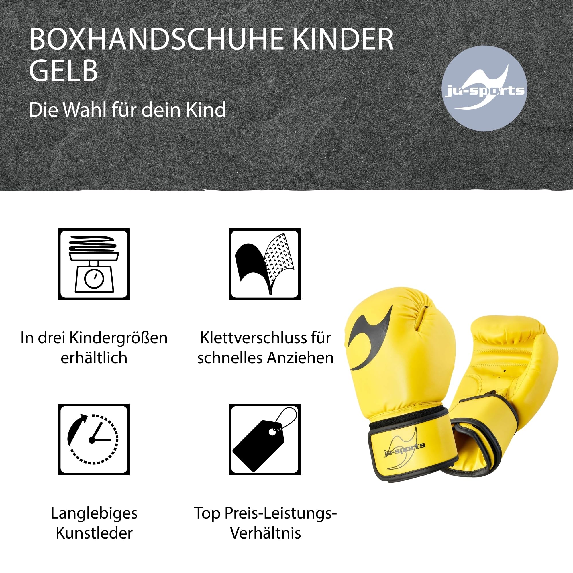 ju-sports-boxhandschuhe-kinder-gelb-8-oz-kunstleder image 3
