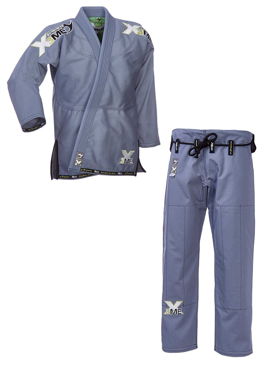 ju-sports-extreme-2-0-c16-bjj-gi-grey-lime-a4-180-robust image 1