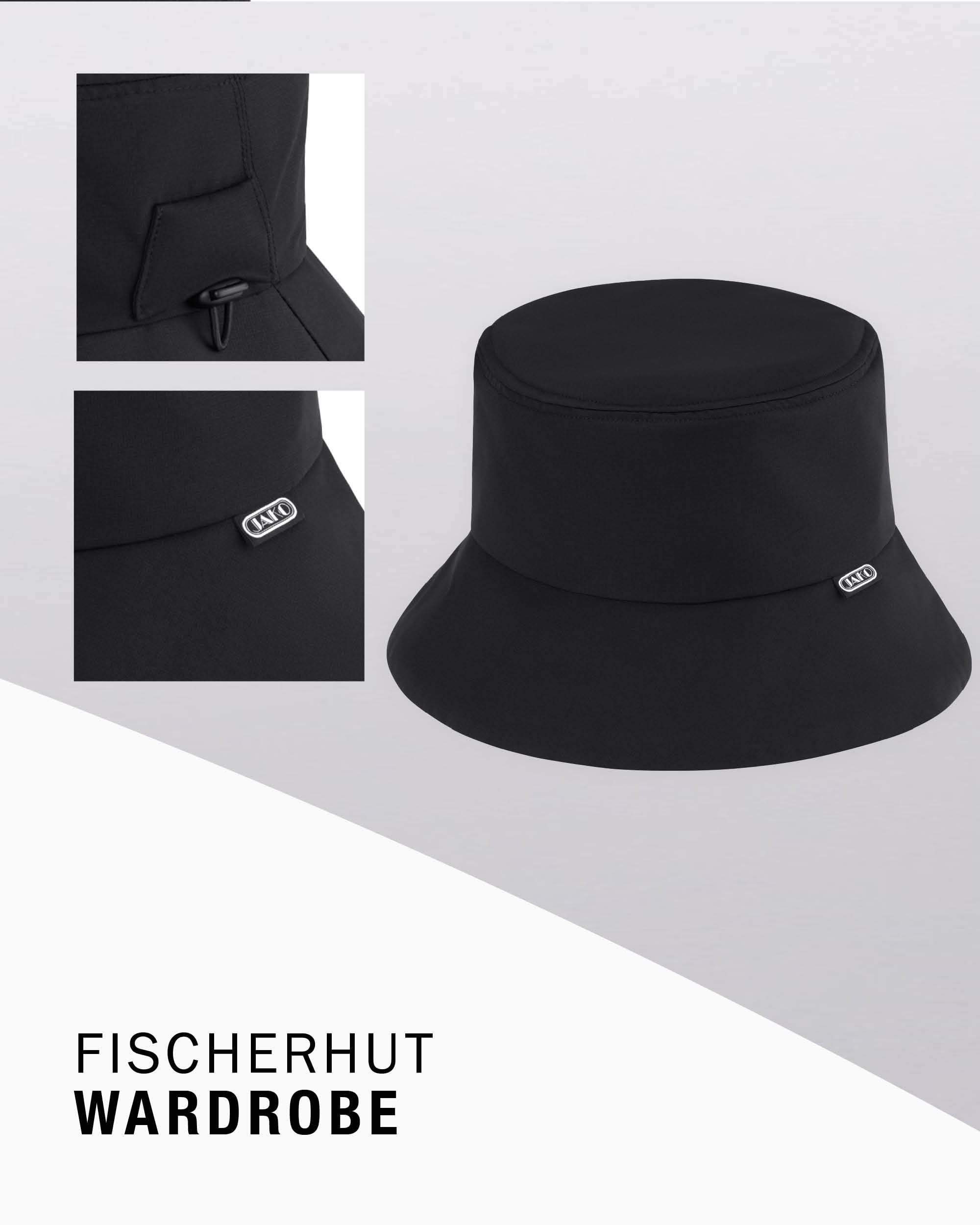 jako-wardrobe-fischerhut-bucket-hat-schwarz-verstellbar image 3