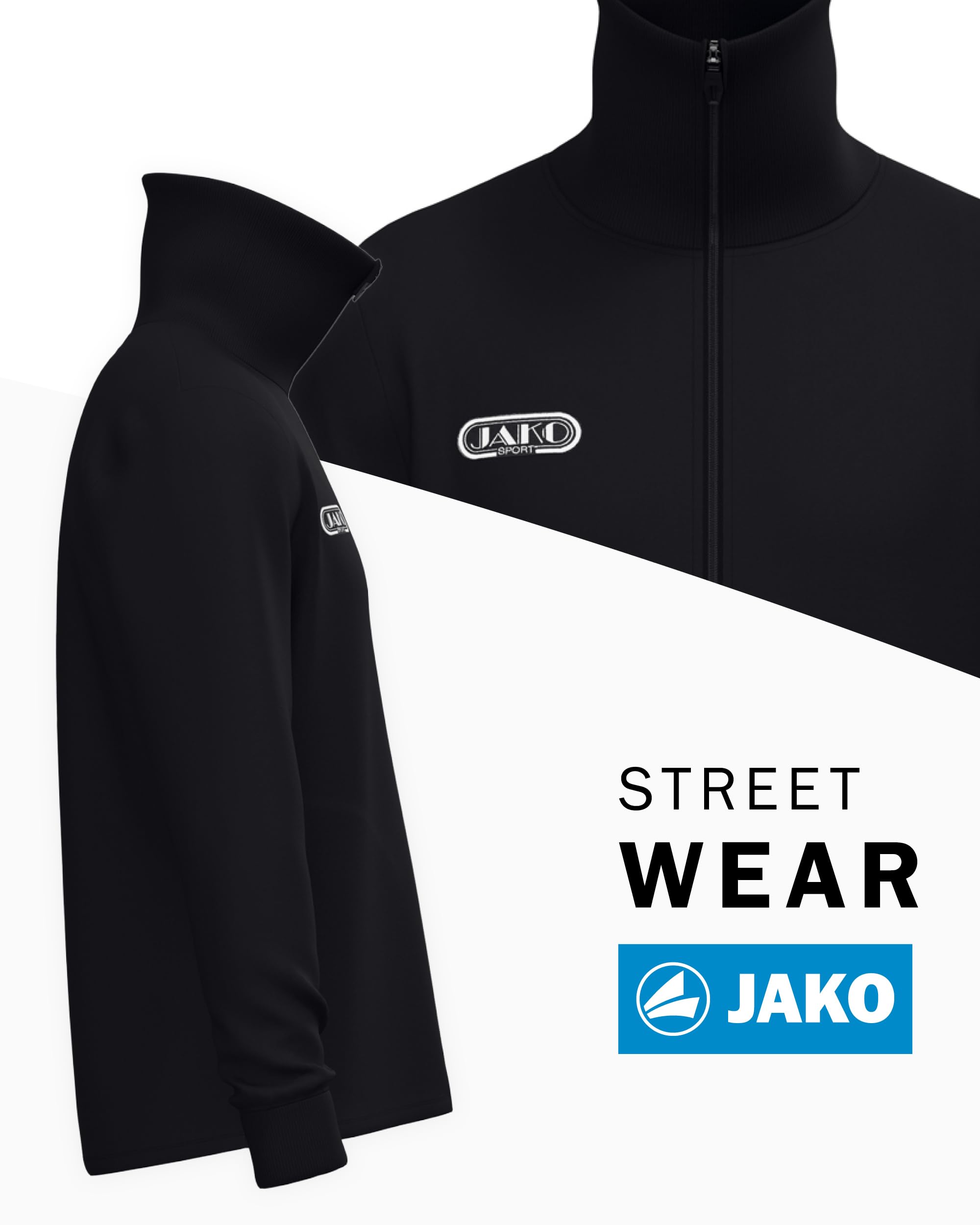 jako-wardrobe-trainingsjacke-schwarz-retro-logo image 2