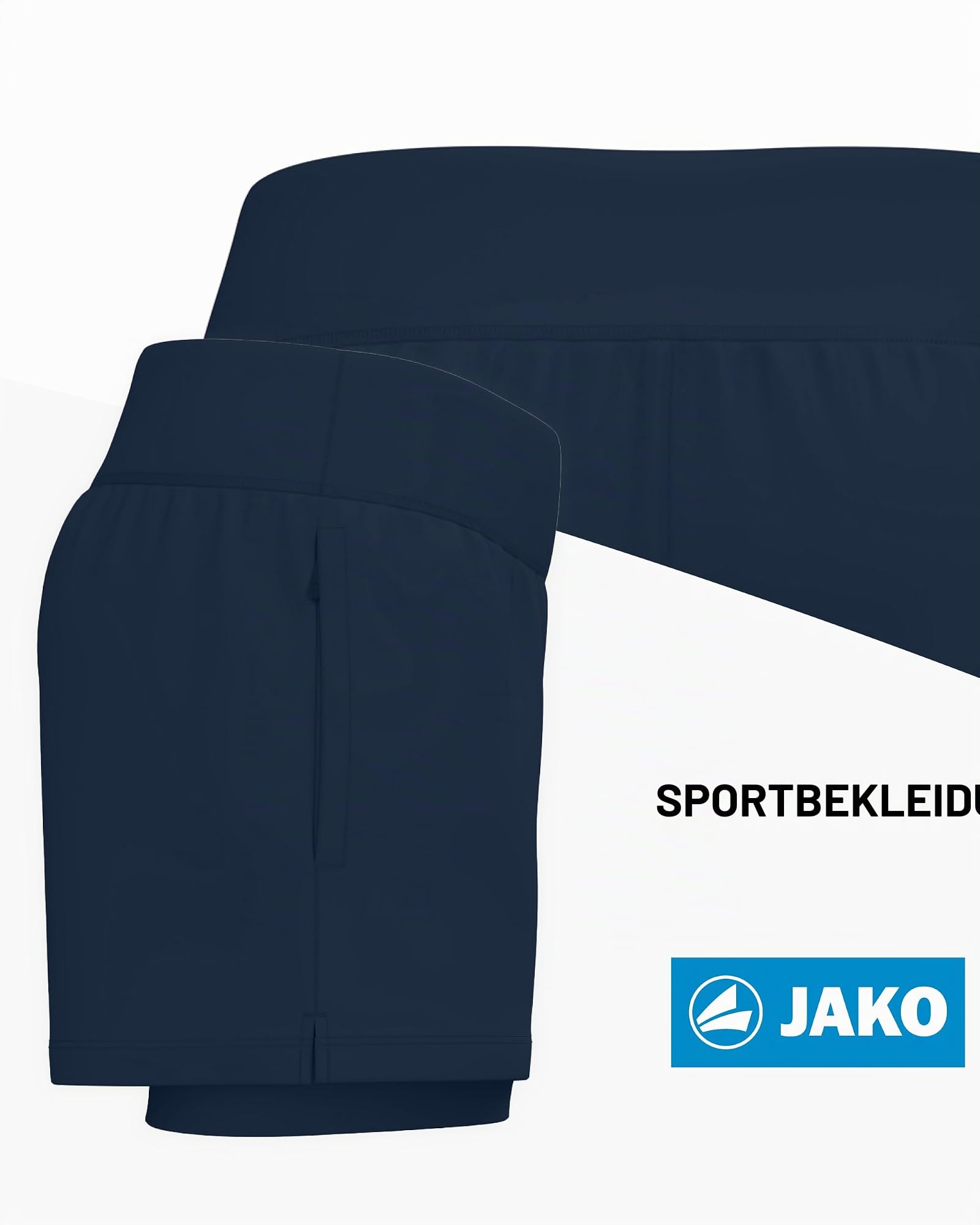 jako-one-damen-2-in-1-shorts-marine-34-atmungsaktiv image 2