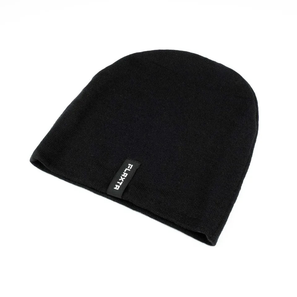 flaxta-straight-up-beanie-m-tze-schwarz-100-acryl image 1