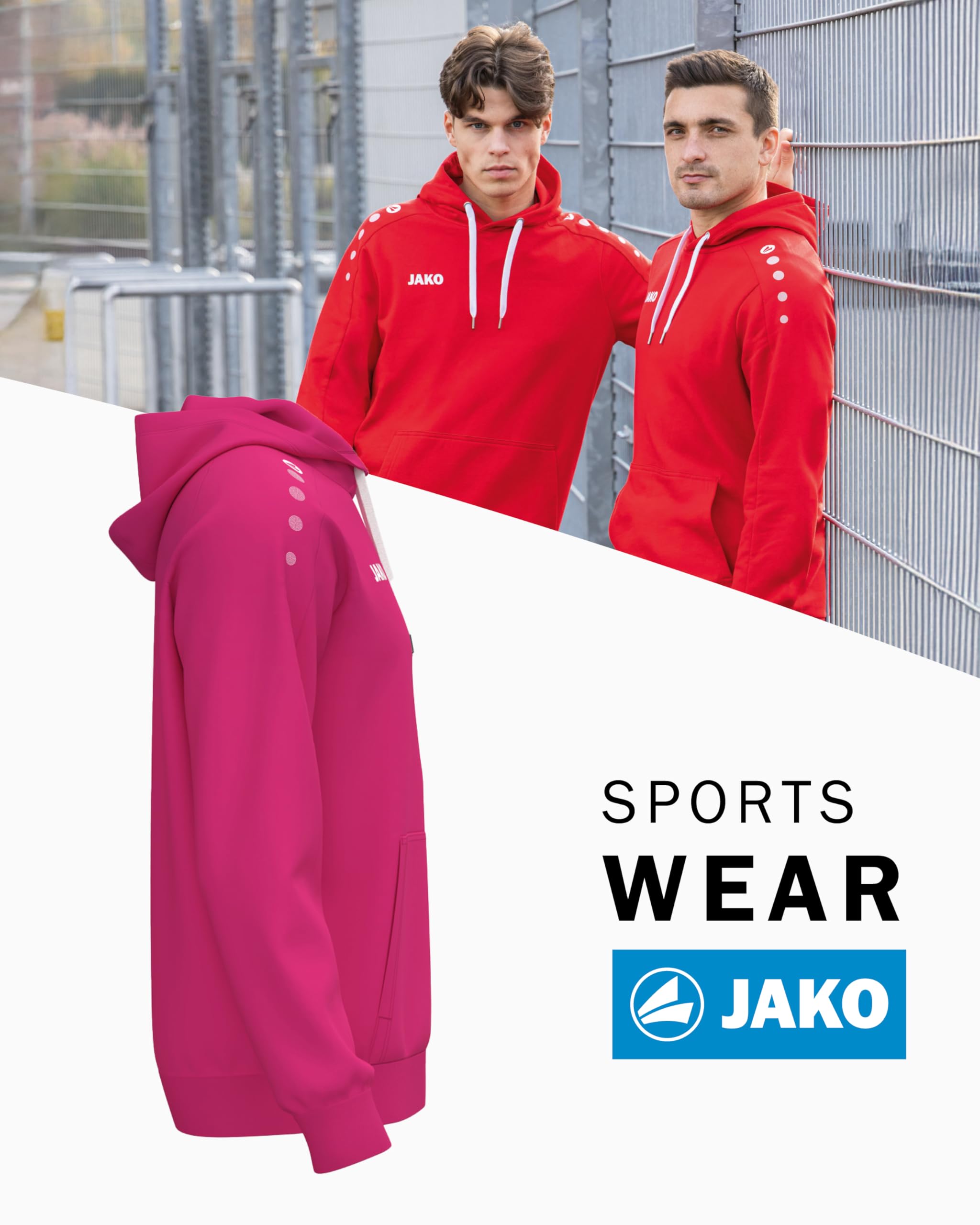 jako-one-hoody-kapuzenpullover-unisex-schwarz-baumwolle-veredelbar image 3