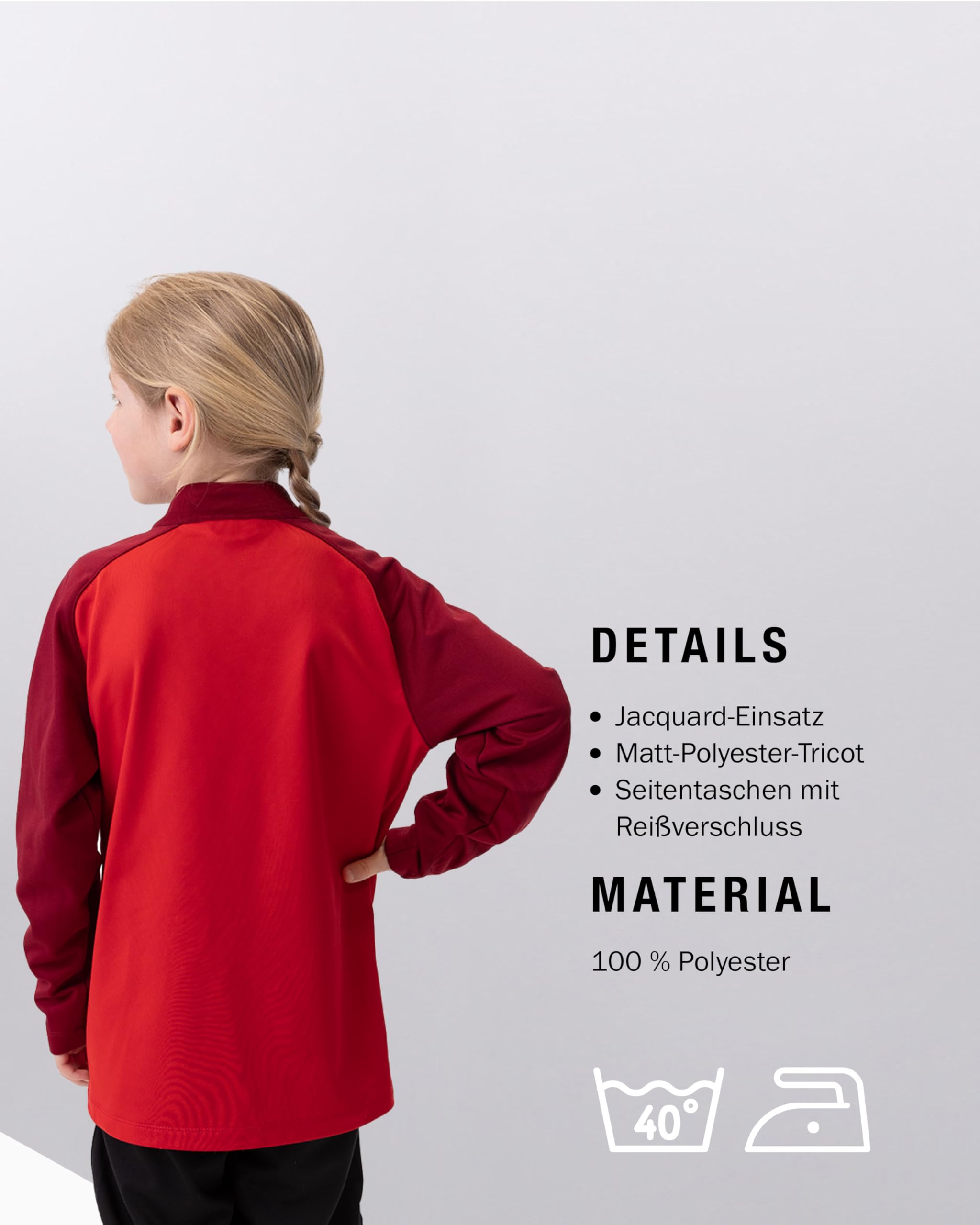 jako-iconic-polyesterjacke-kinder-128-schwarz-anthrazit image 5