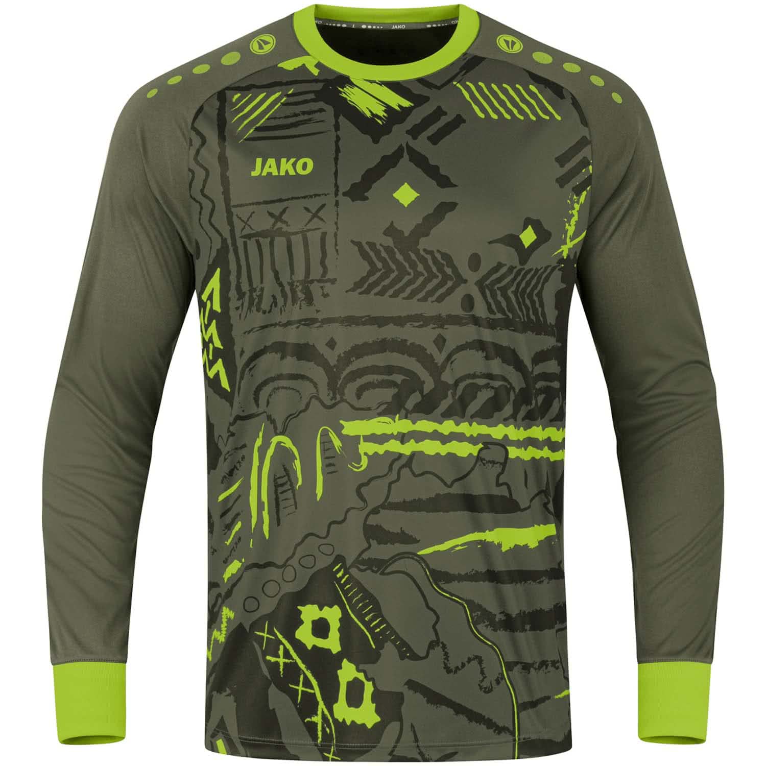 jako-tropicana-torwarttrikot-khaki-neongr-n-xl image 1