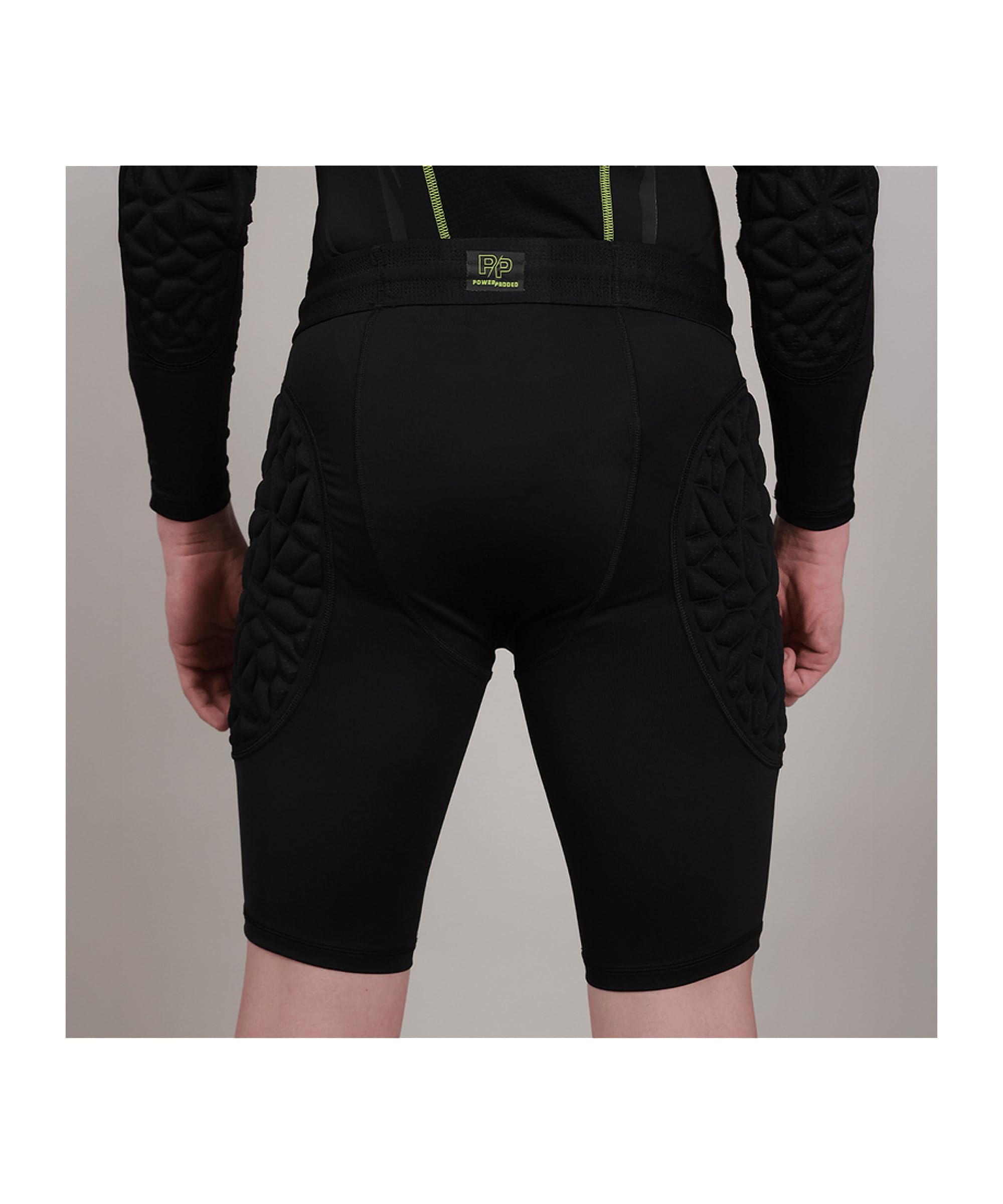 keepersport-powerpadded-torwart-unterziehhose-s-schwarz-gelb image 2
