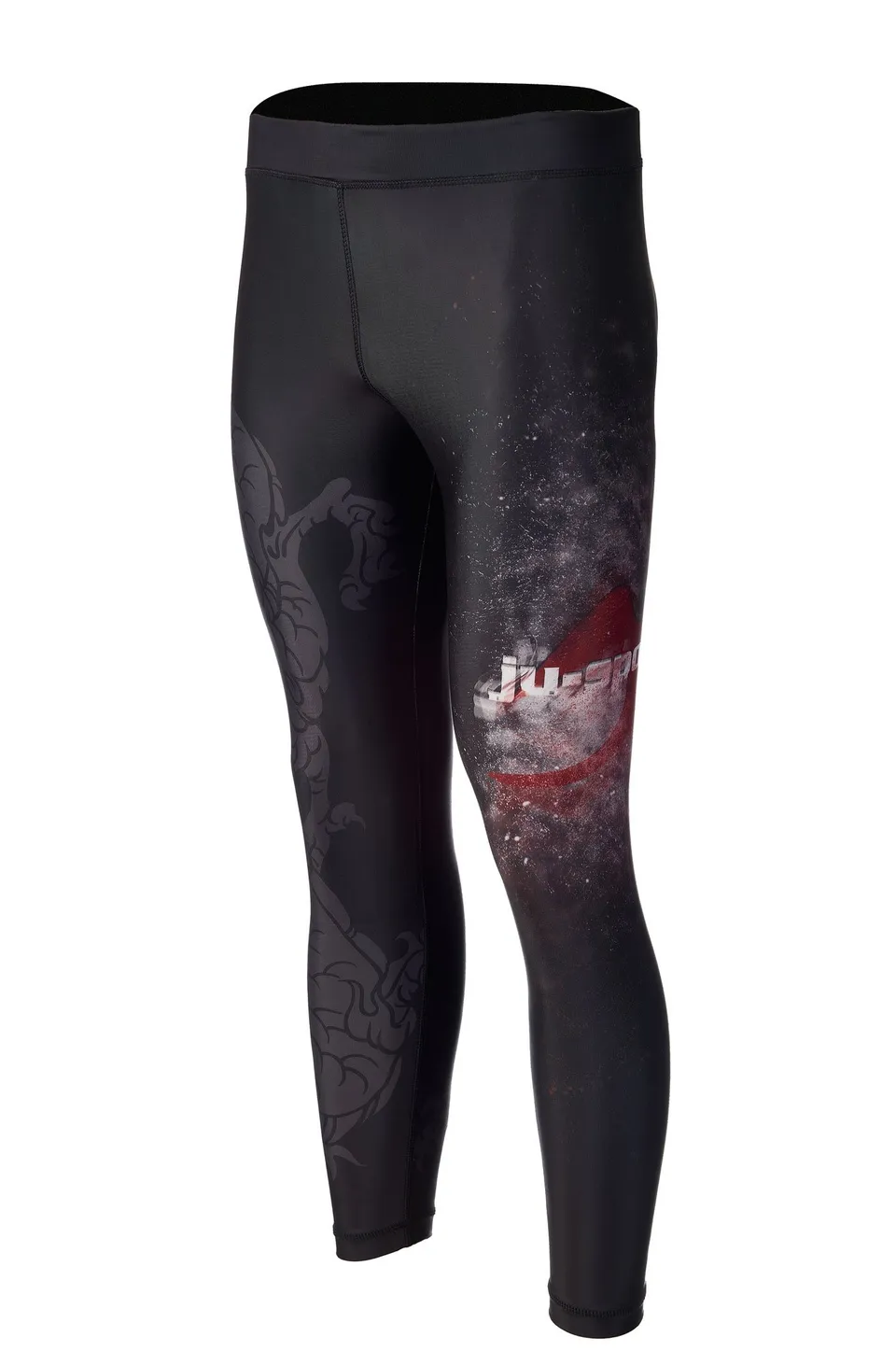 ju-sports-fight-pants-dark-line-dragon-spats-lang-l image 1