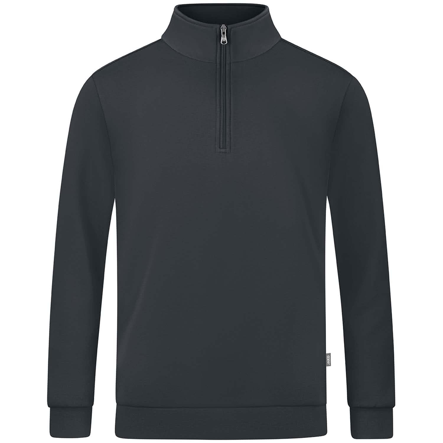 jako-base-ziptop-baumwolle-schwarz-stehkragen-unisex image 1