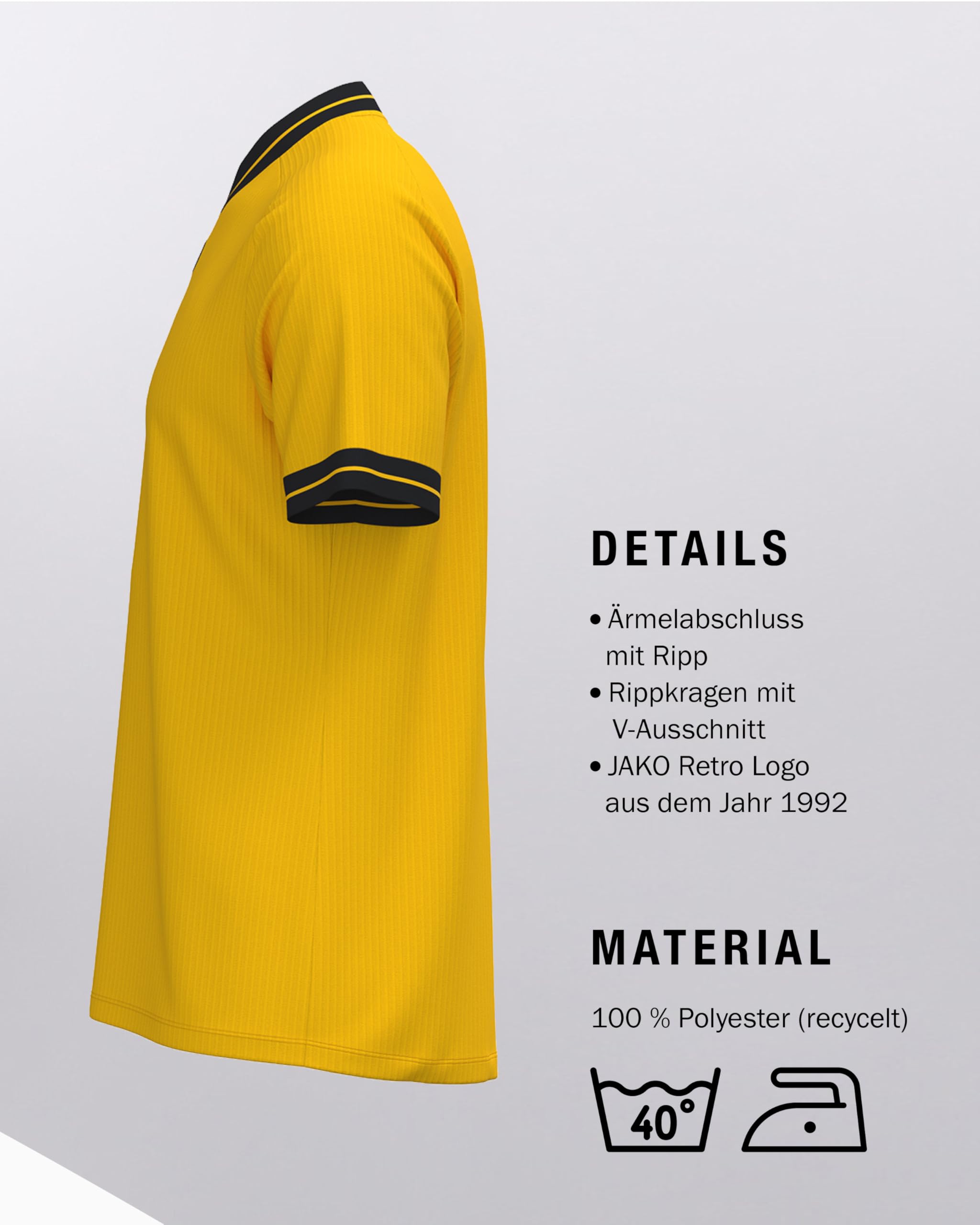 jako-retro-kurzarm-trikot-herren-weiss-royal-atmungsaktiv image 5