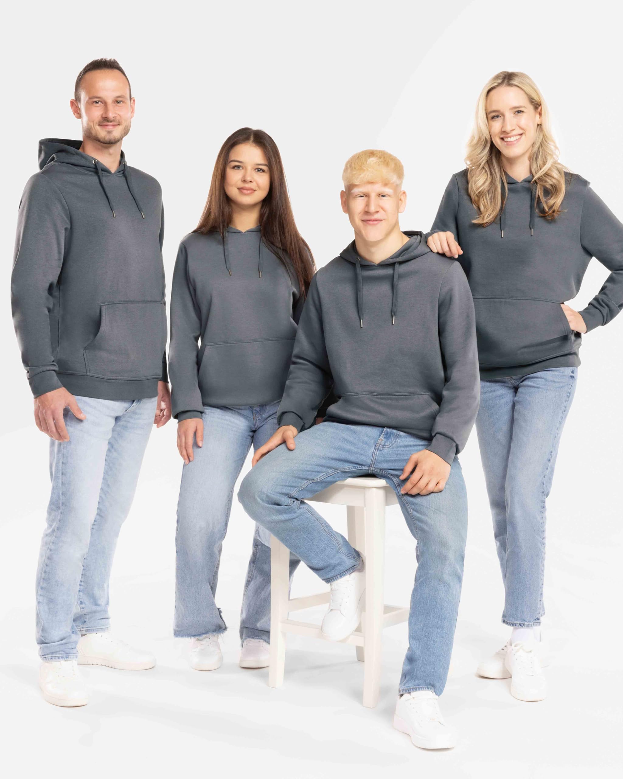 jako-base-organic-kapuzensweat-herren-blau-kapuzenpulli image 2