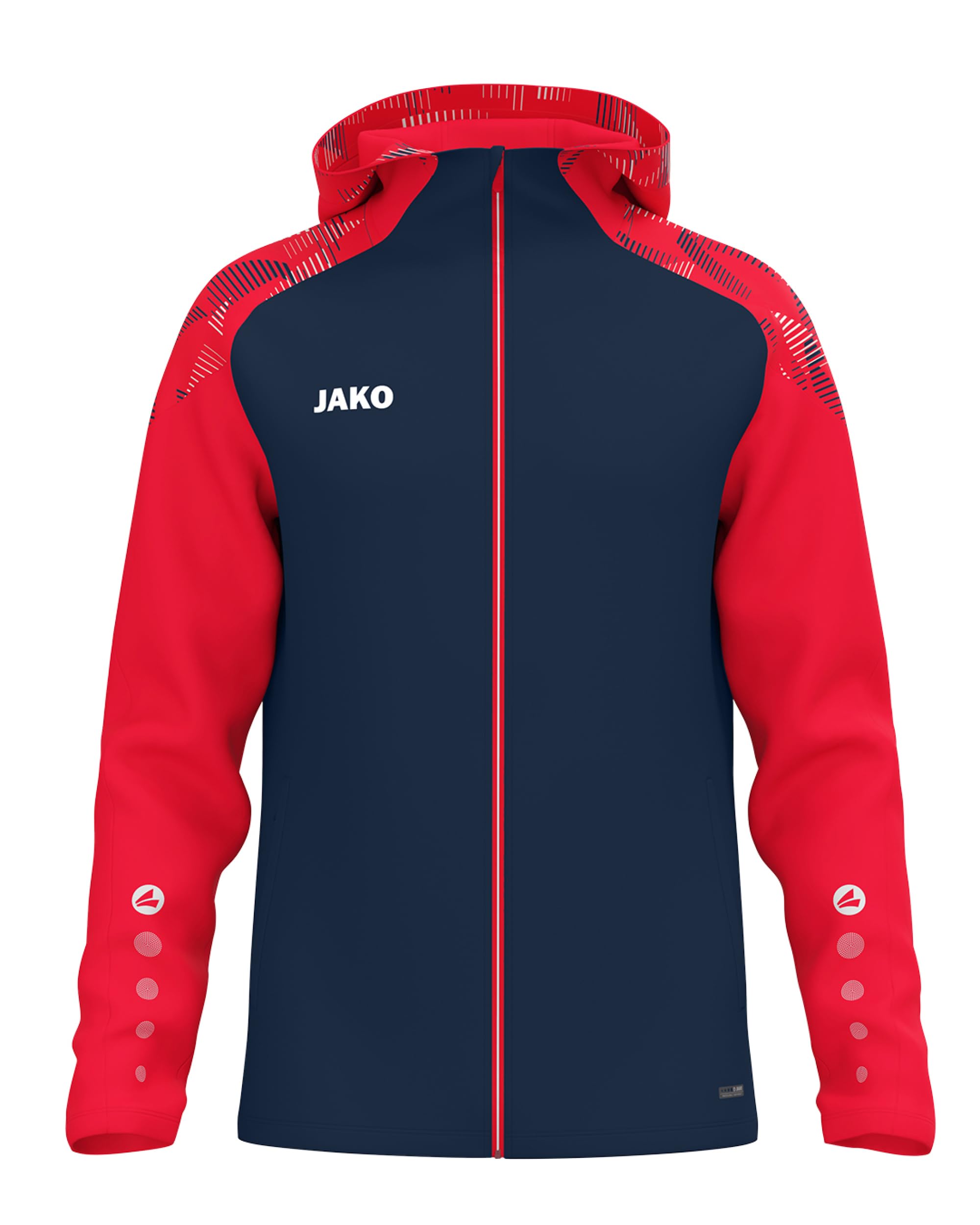 jako-sonic-kapuzenjacke-damen-schwarz-rot-micro-fleece image 7
