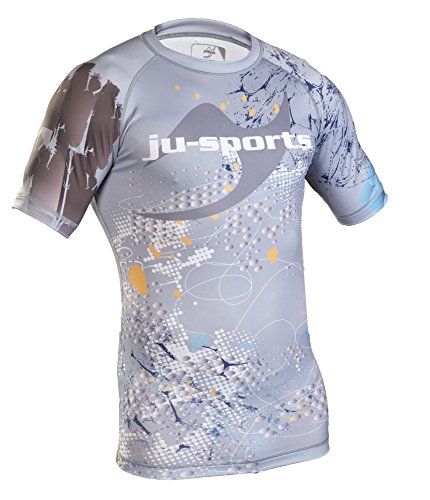 ju-sports-design-c13-rashguard-ss-grau-kurzarm-mma-shirt image 3