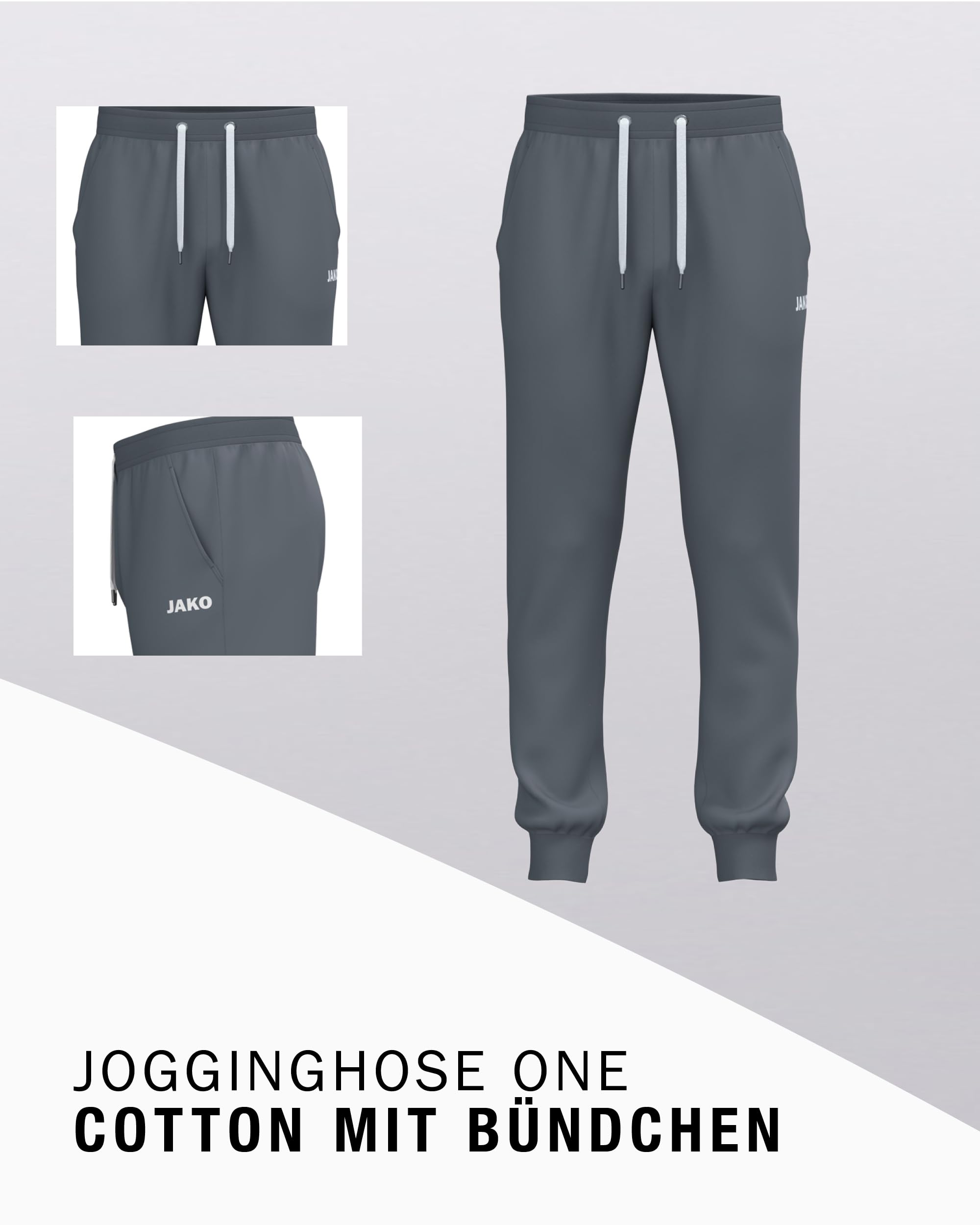 jako-one-cotton-jogginghose-herren-schwarz-baumwolle image 3