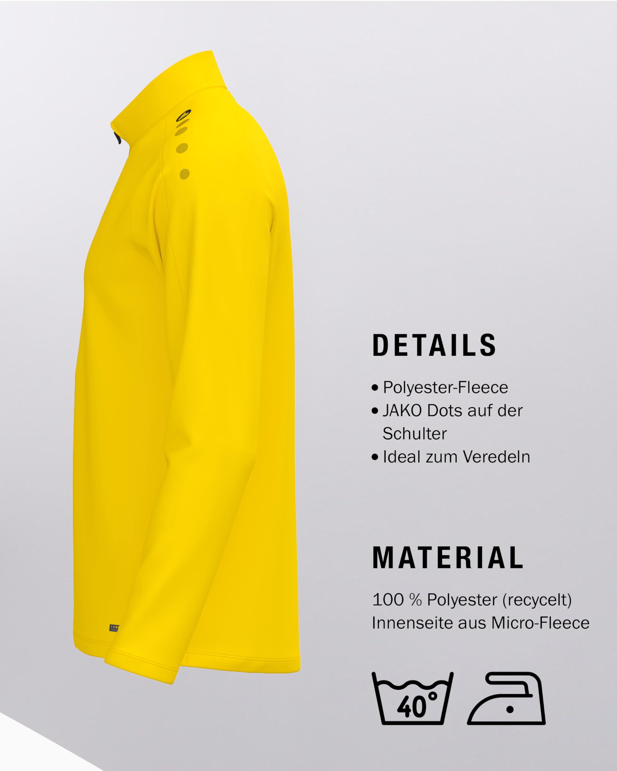 jako-one-zip-top-unisex-wei-micro-fleece-atmungsaktiv image 5
