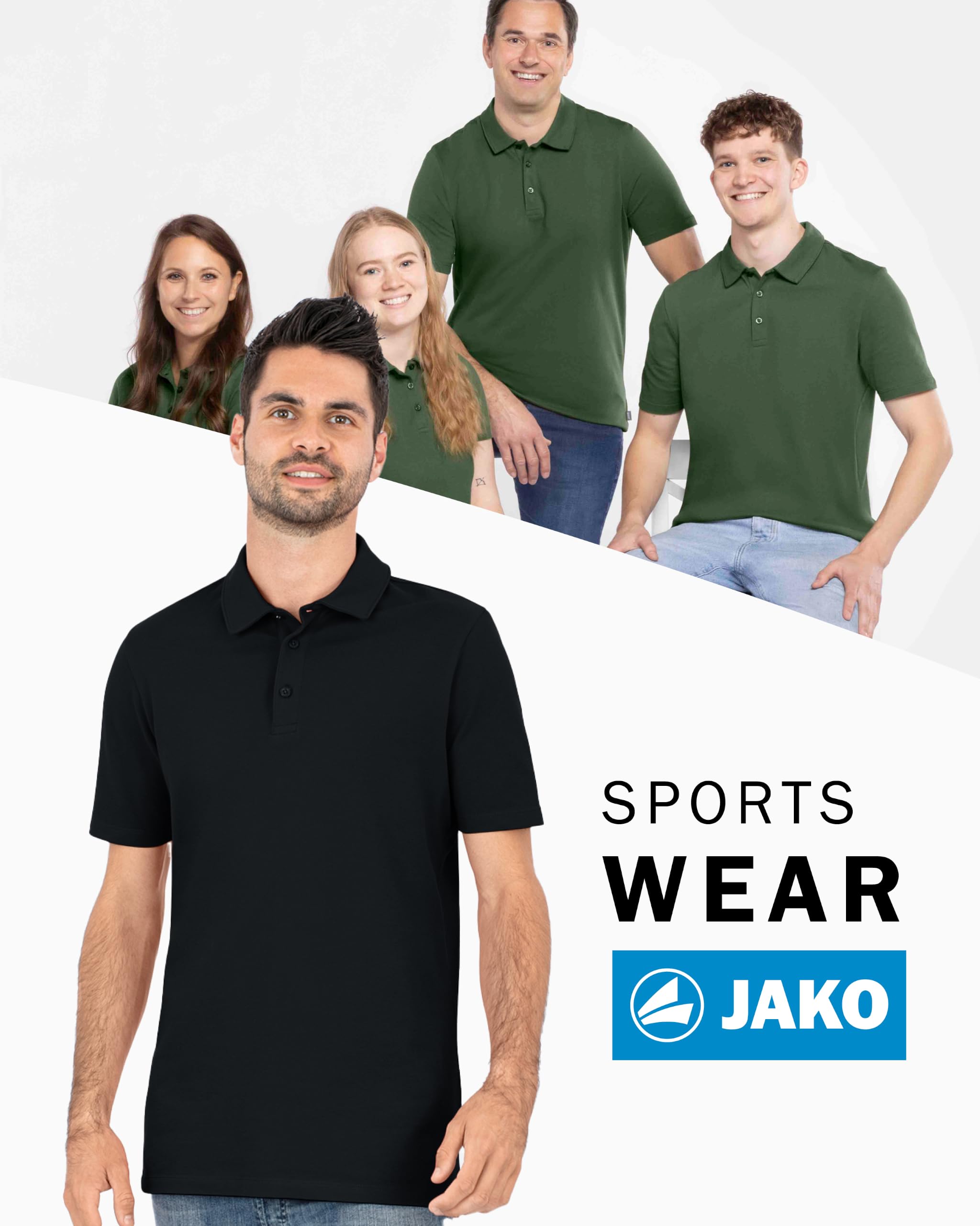 jako-base-organic-polo-stretch-herren-schwarz-m image 3