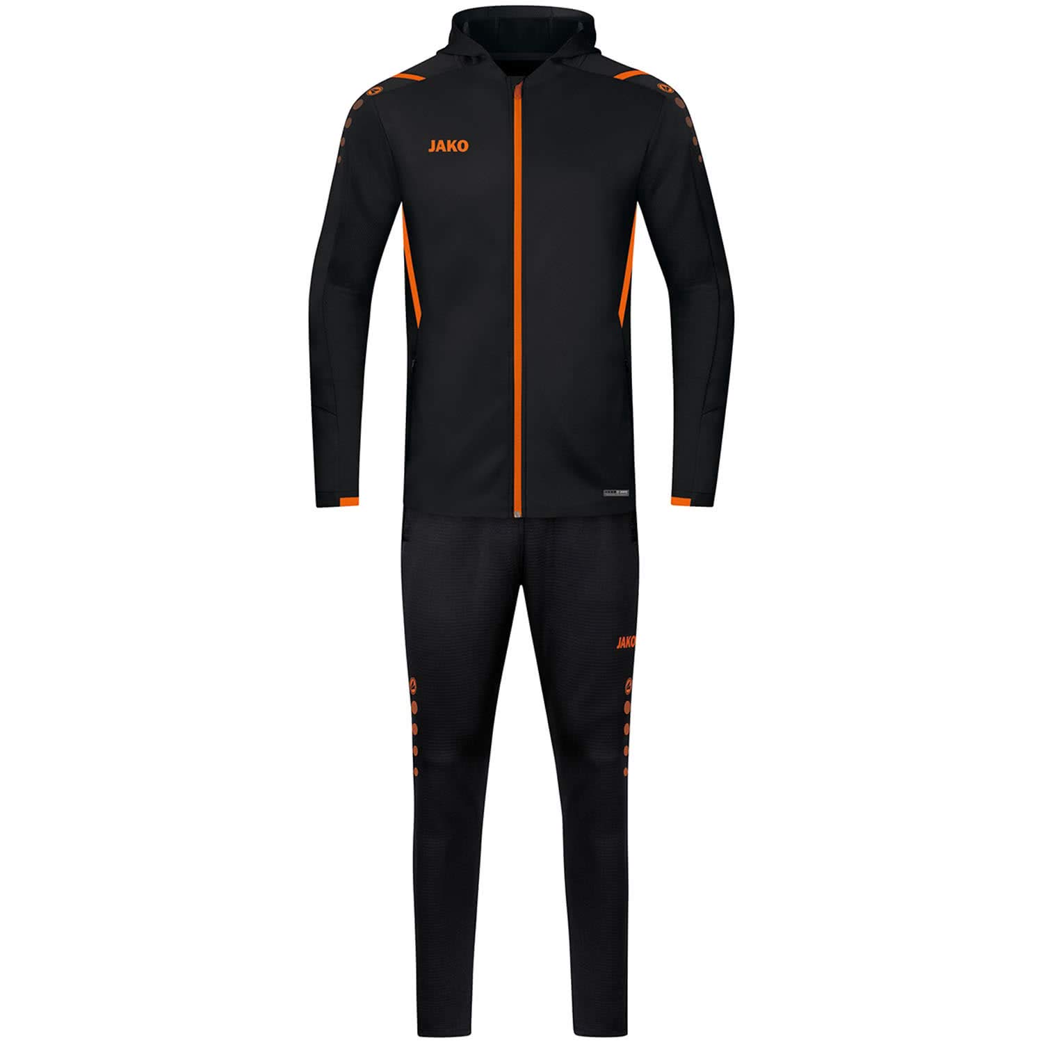 jako-challenge-kinder-trainingsanzug-mit-kapuze-schwarz-wei-152 image 3