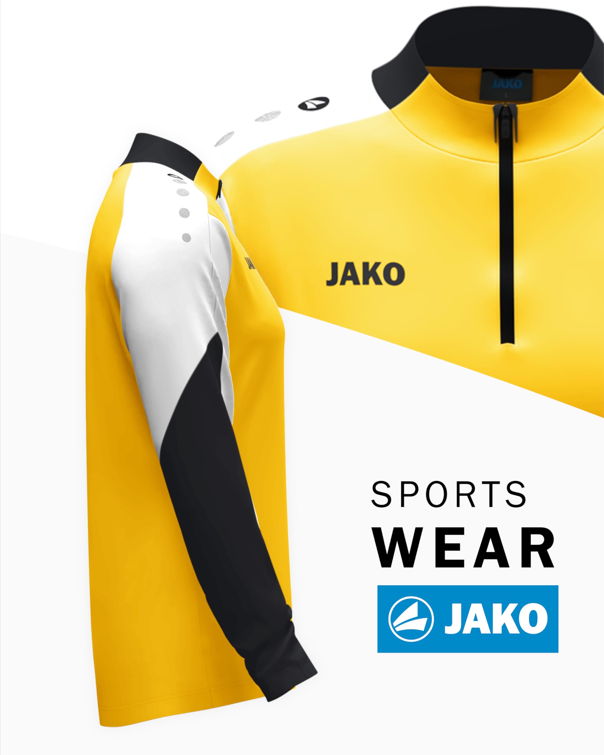 jako-dynamic-ziptop-damen-s-gelb-wei-recycelt image 3