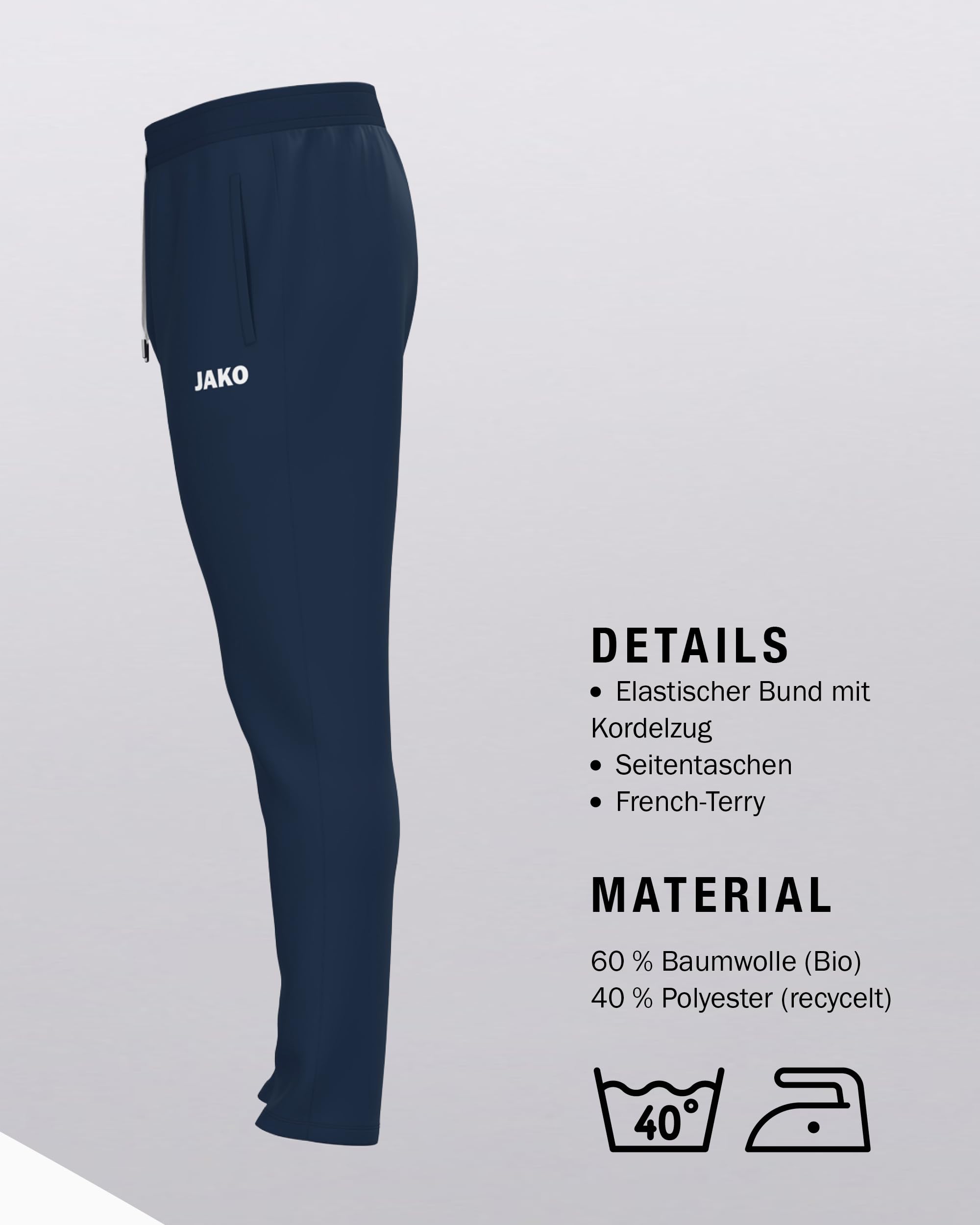 jako-one-cotton-kinder-jogginghose-grau-baumwolle image 4