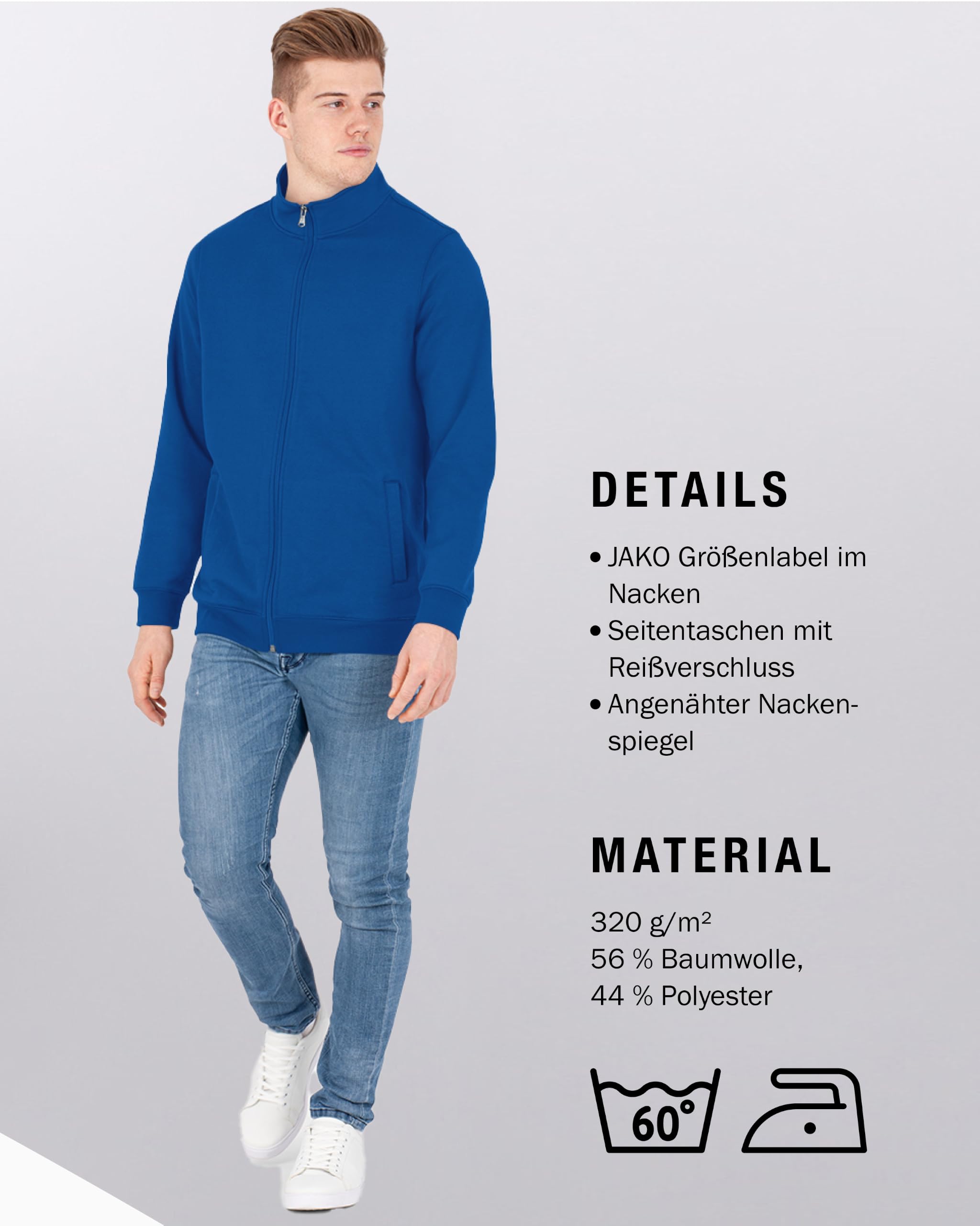 jako-base-doubletex-c9830-sweatjacke-s-schwarz-strapazierf-hig image 5