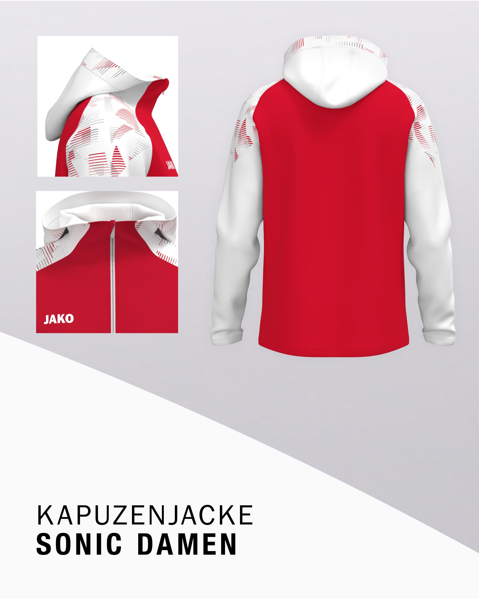 jako-sonic-kapuzenjacke-damen-schwarz-rot-micro-fleece image 3