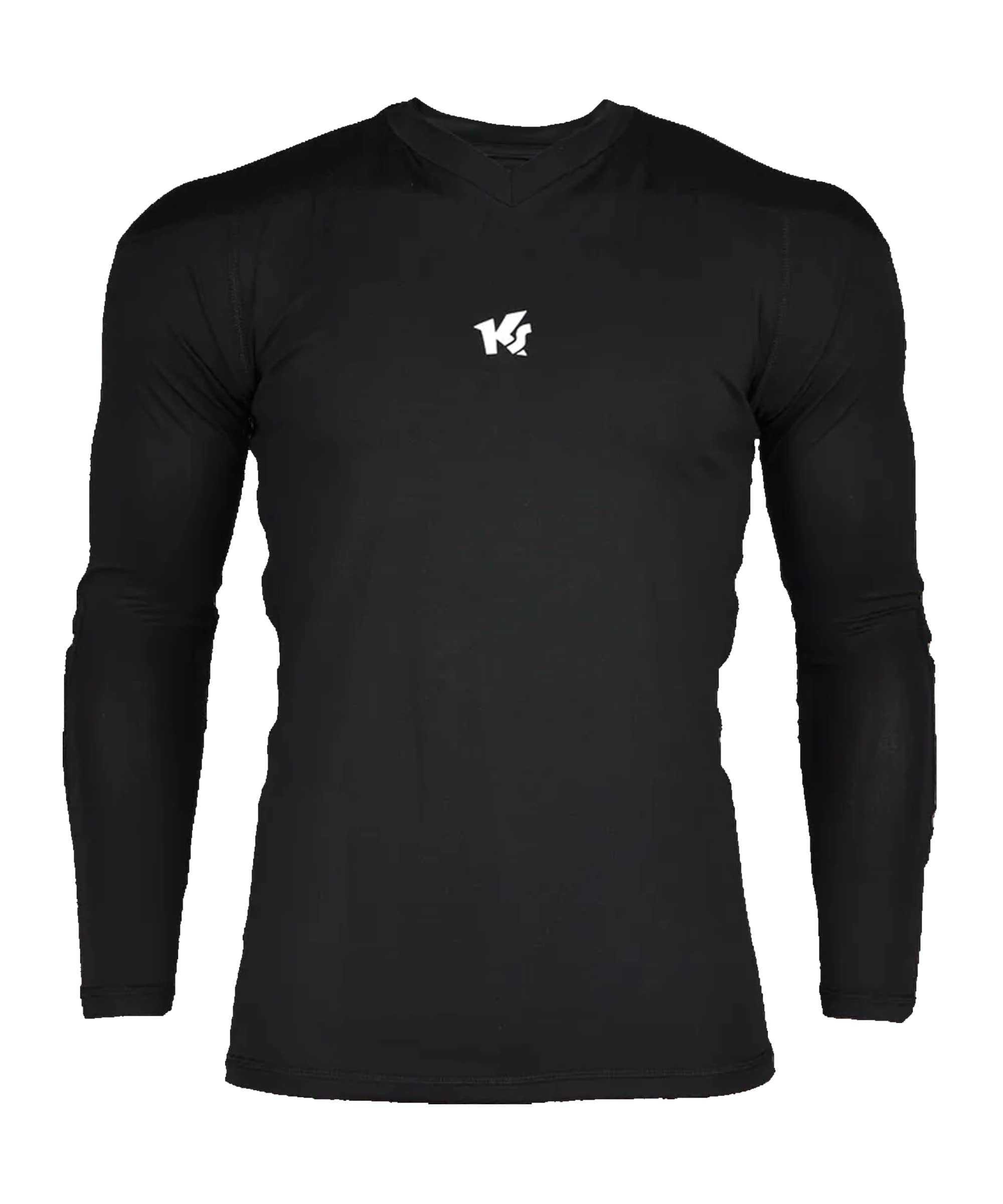 keepersport-powerpadded-langarm-unterhemd-herren-schwarz-gelb image 1